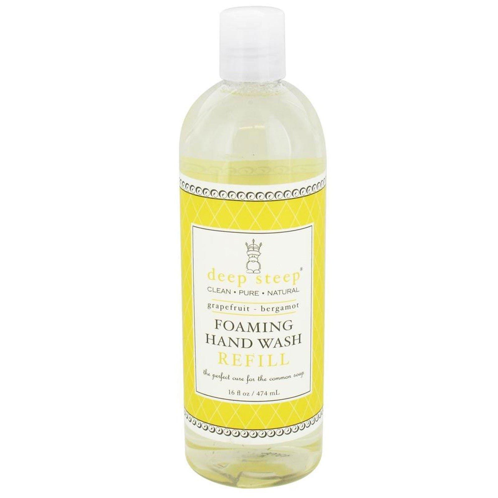 Deep Steep, Relleno de Jabón para Manos en Espuma, Pomelo - Bergamota, 16 fl oz (474 ml)