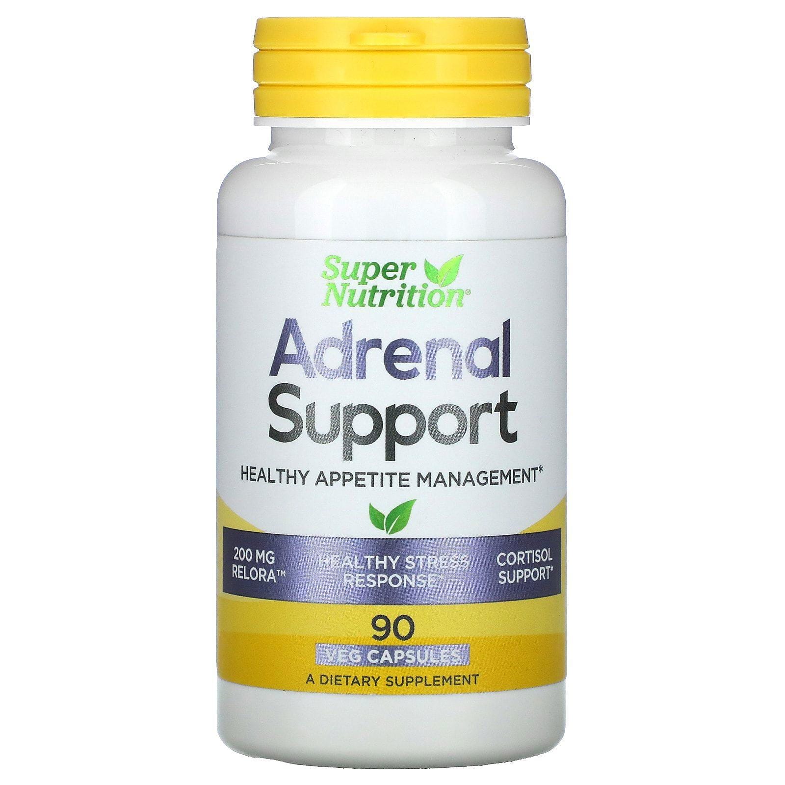 Super Nutrition, Refuerzo suprarrenal, Manejo saludable del apetito, 90 cápsulas vegetales