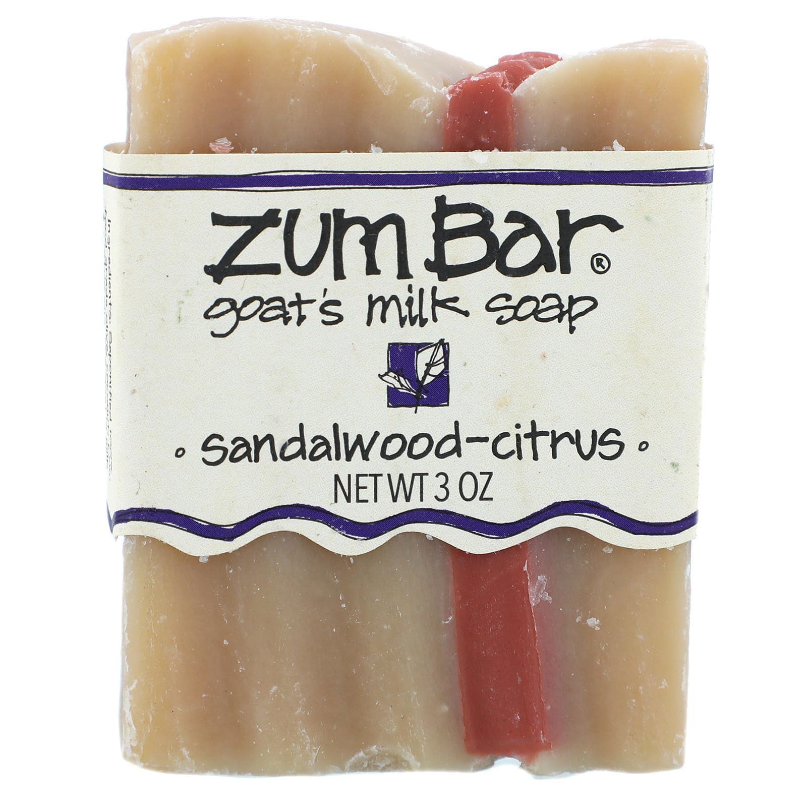 Indigo Wild, Zum Bar, jabón de leche de cabra, Sándalo-citrus, 3 oz Bar