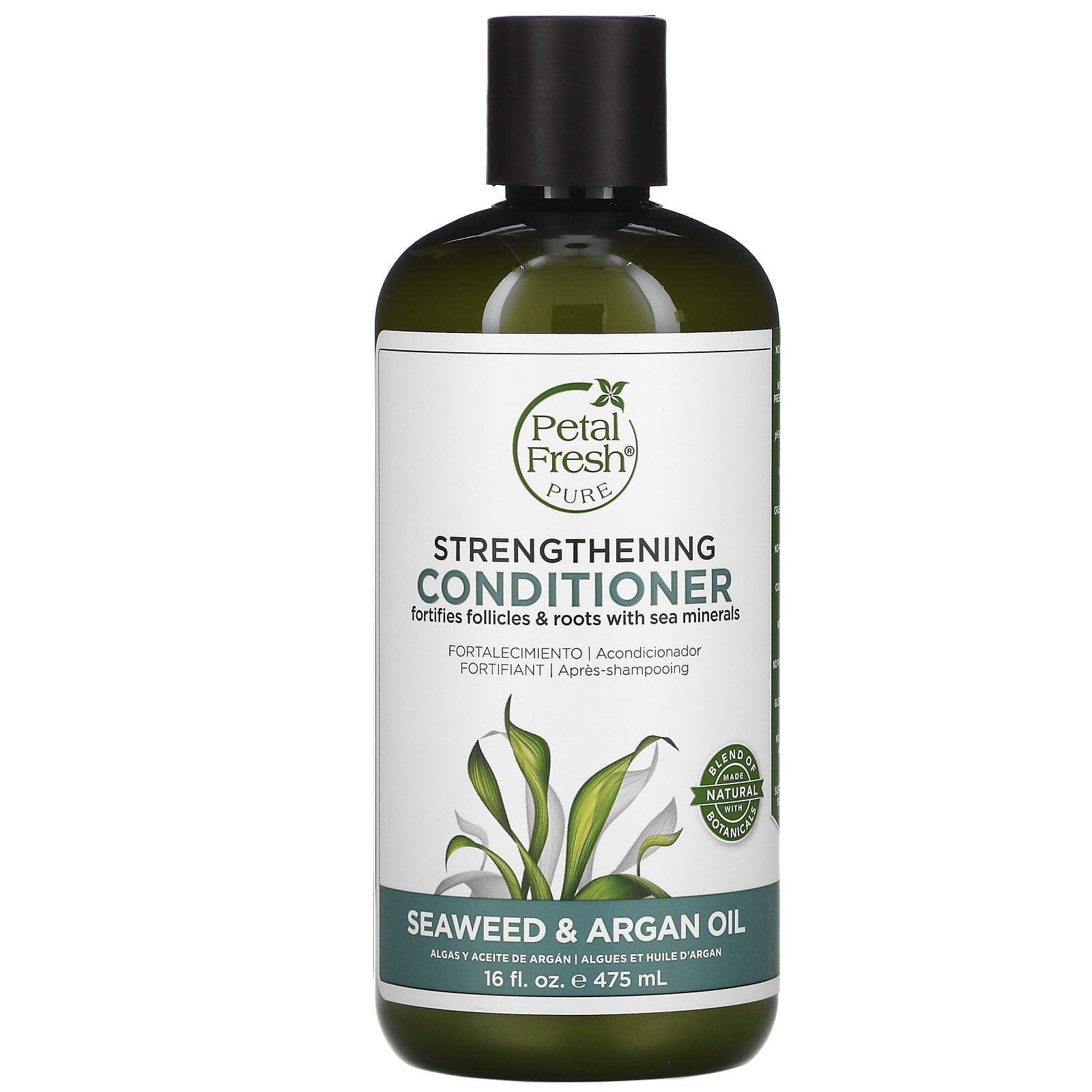 Petal Fresh, Pure, Acondicionador fortalecedor, aceite de argán y algas, 16 onzas fluidas (475 ml)