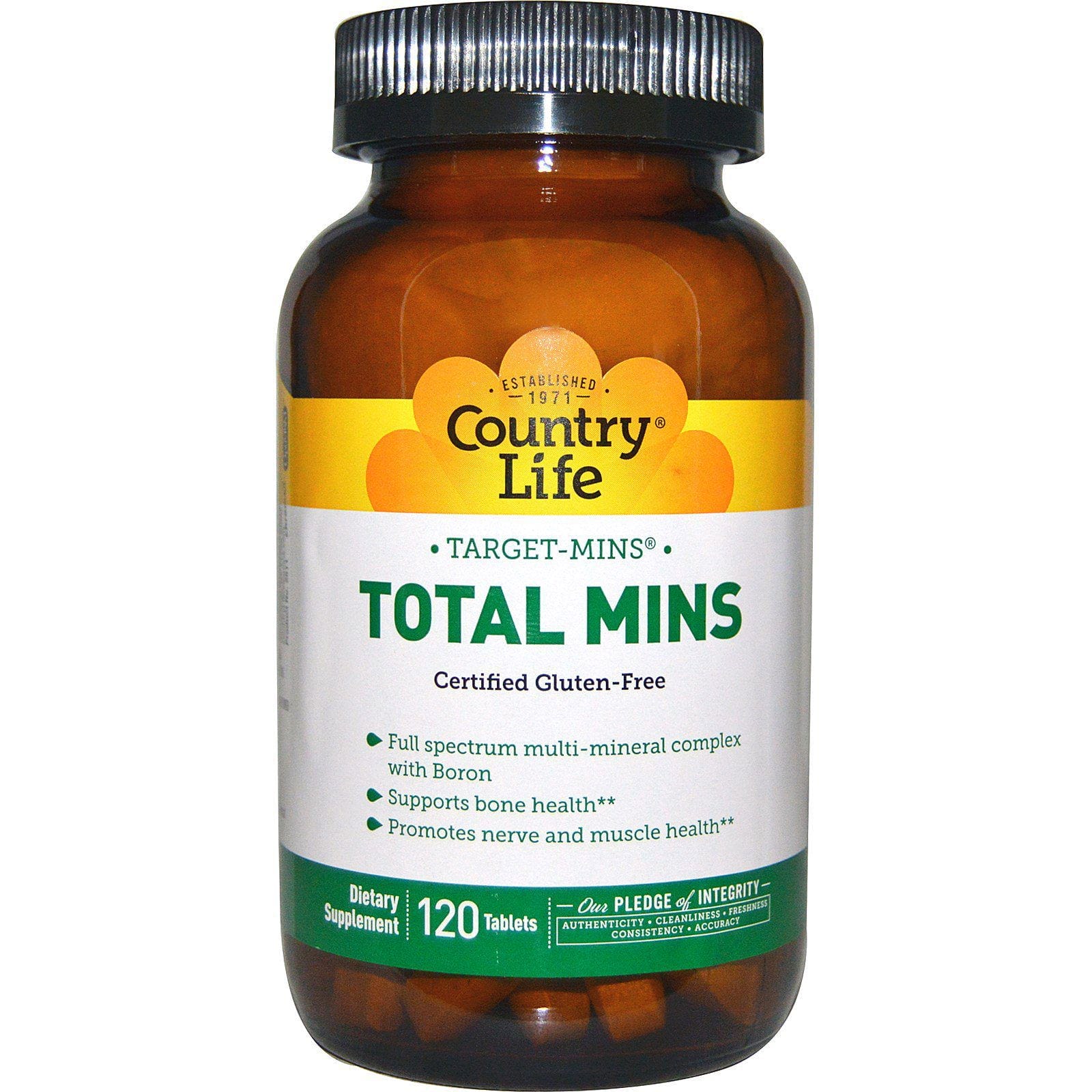 Country Life, Target-Mins, Total Mins, Complejo Multi-Mineral con Boron, 120 Tabletas