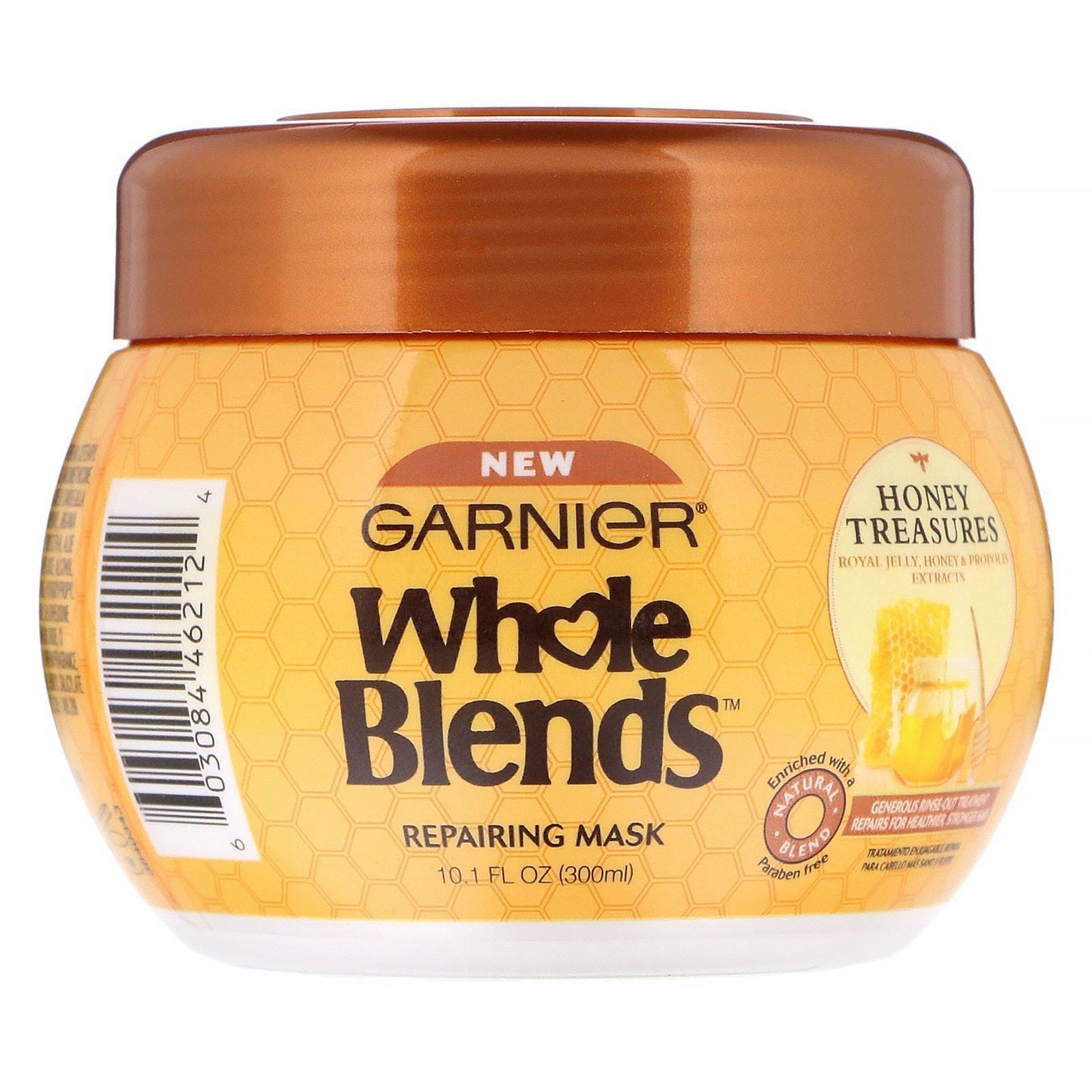 Garnier, Whole Blends, Honey Treasures, Mascarilla reparadora, 300 ml (10,1 oz. líq.)