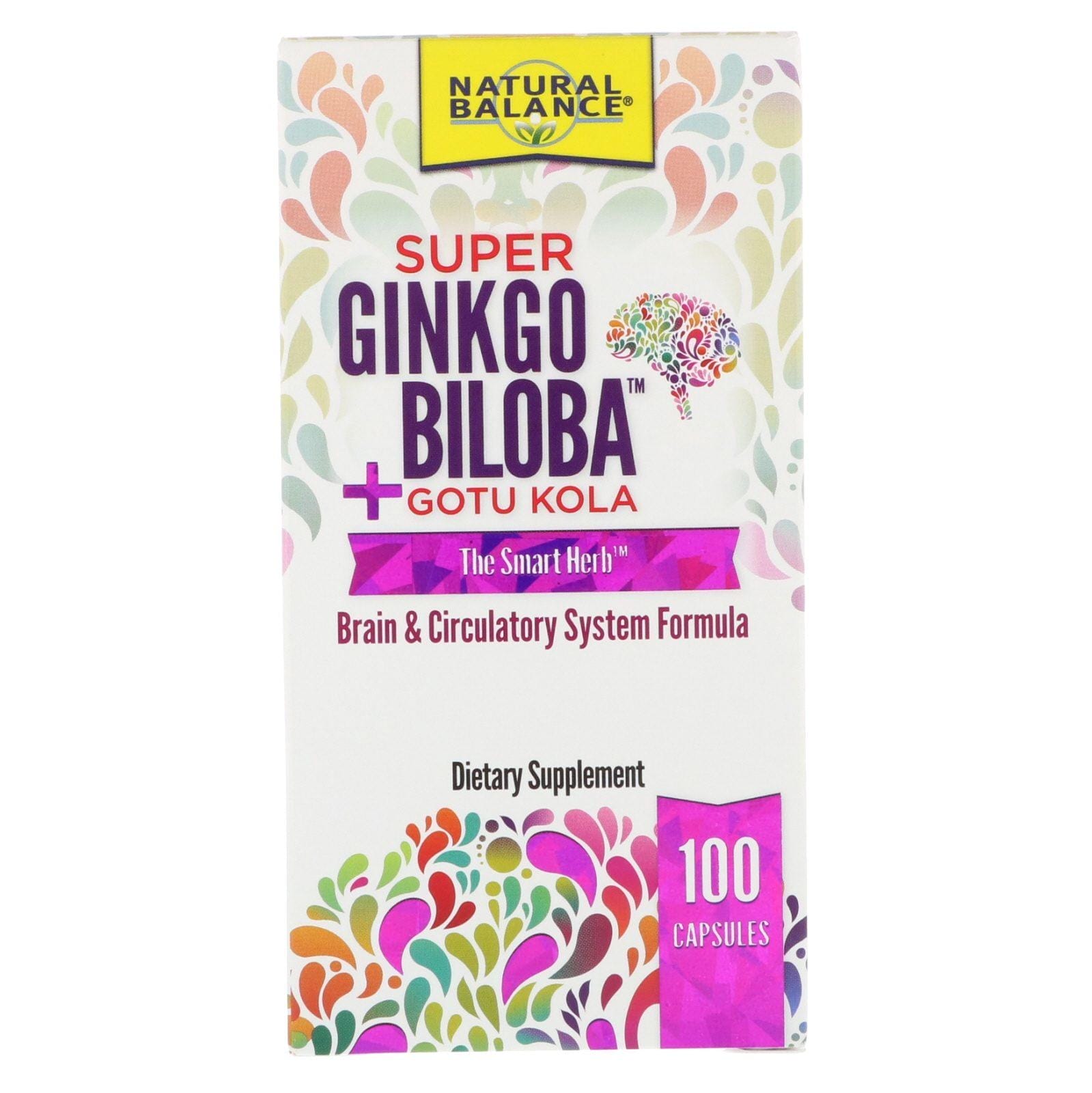 Natural Balance, Súper Ginkgo Biloba + Gotu Kola, 100 cápsulas
