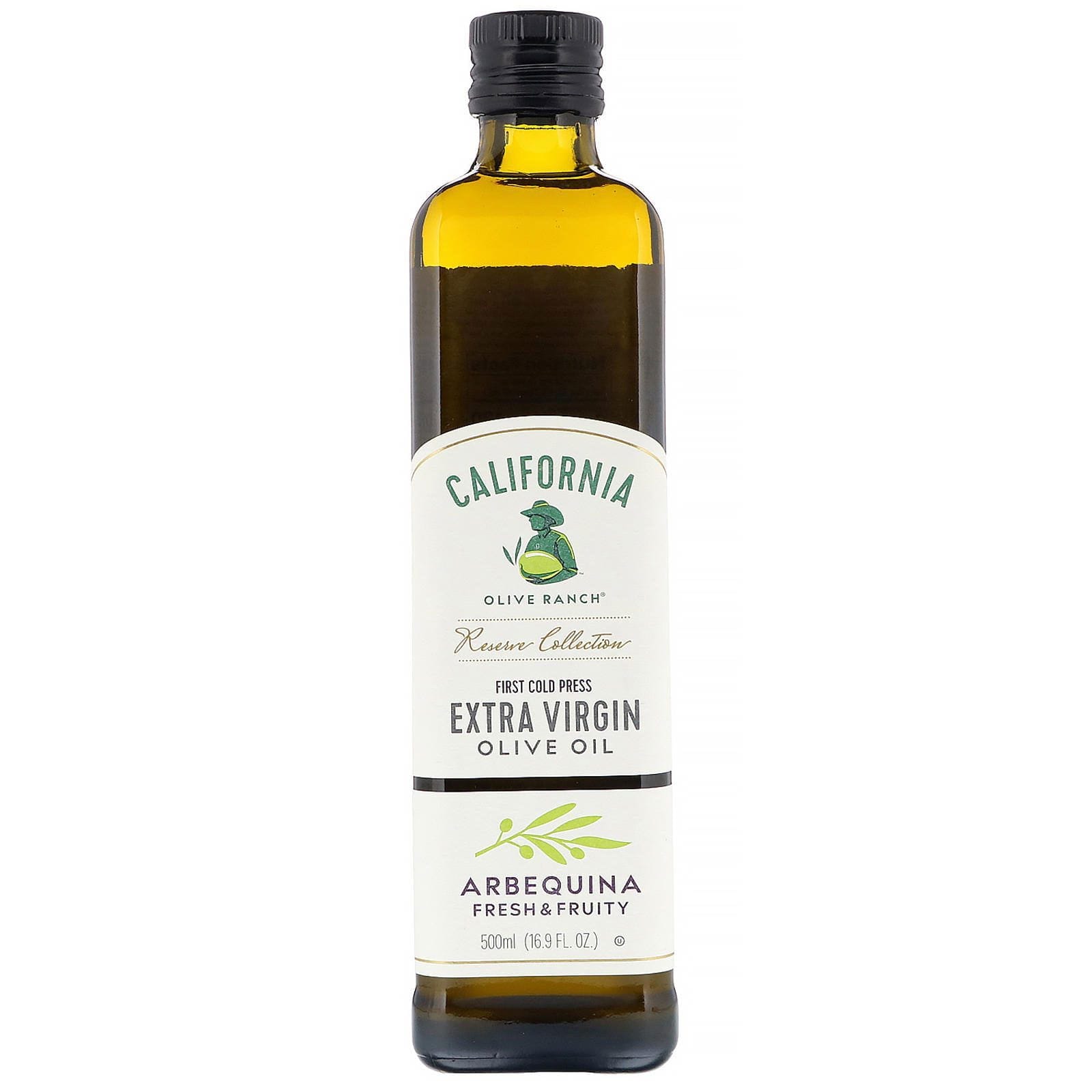 California Olive Ranch, Aceite de oliva extra virgen, Arbequina, 500 ml, (1,69 oz. líq.)
