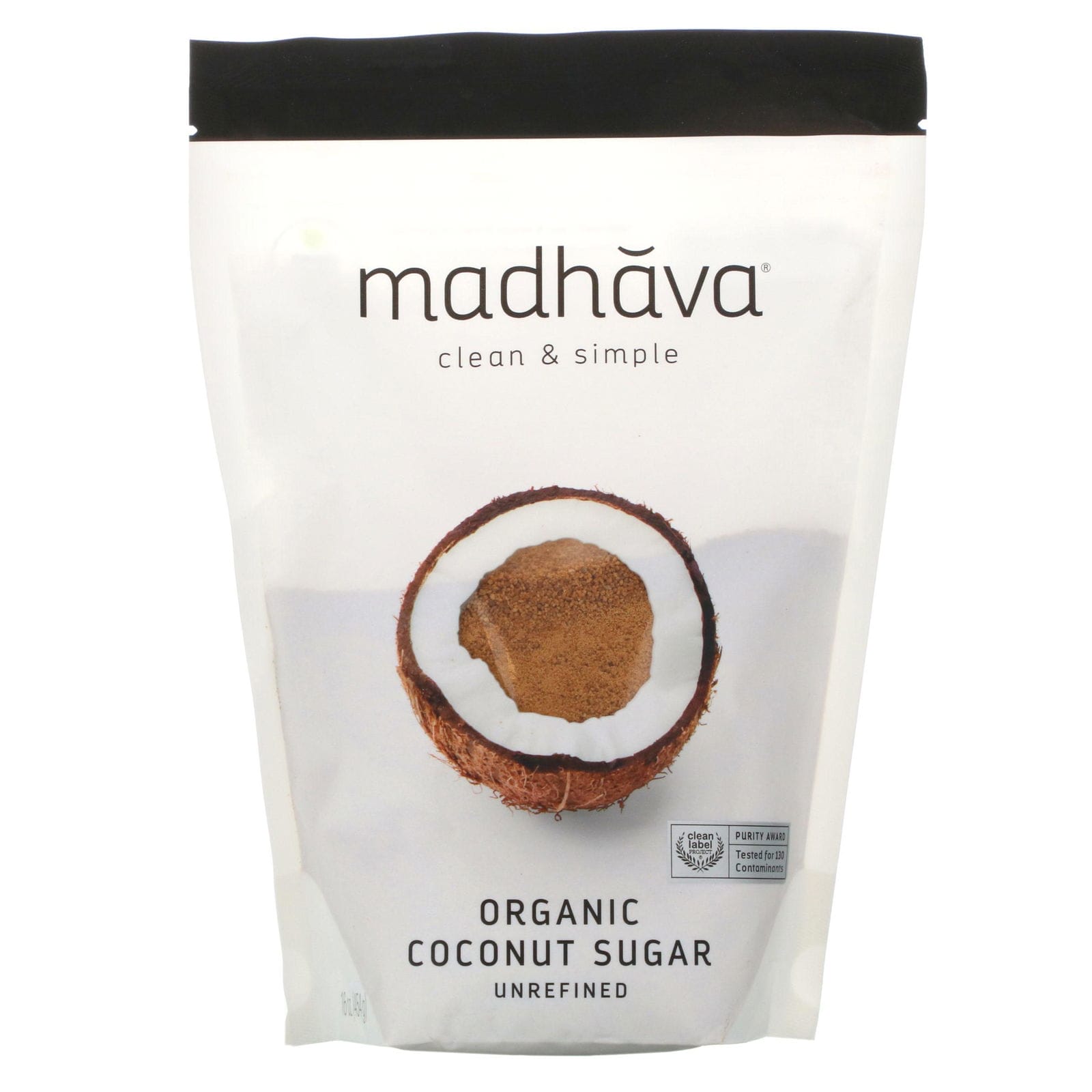Madhava Natural Sweeteners, Azúcar de coco orgánica, 1 lb (454 g)