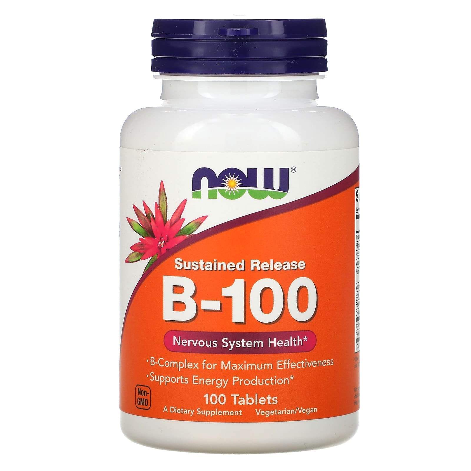 NOW Foods, B-100, Liberación prolongada, 100 comprimidos
