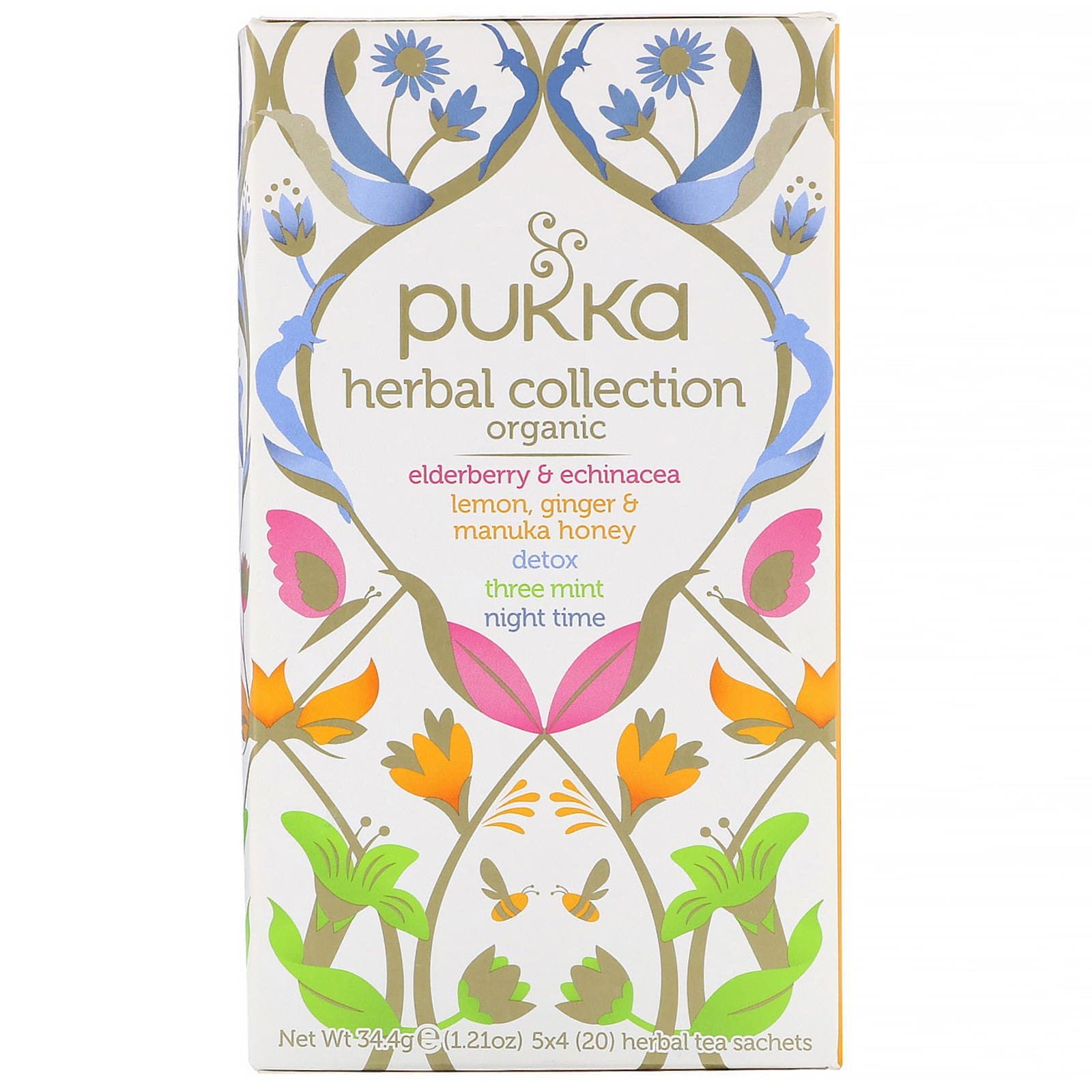 Pukka Herbs, Organic Herbal Tea Collection, 20 Herbal Tea Sachets, 1.21 oz (34.4 g)