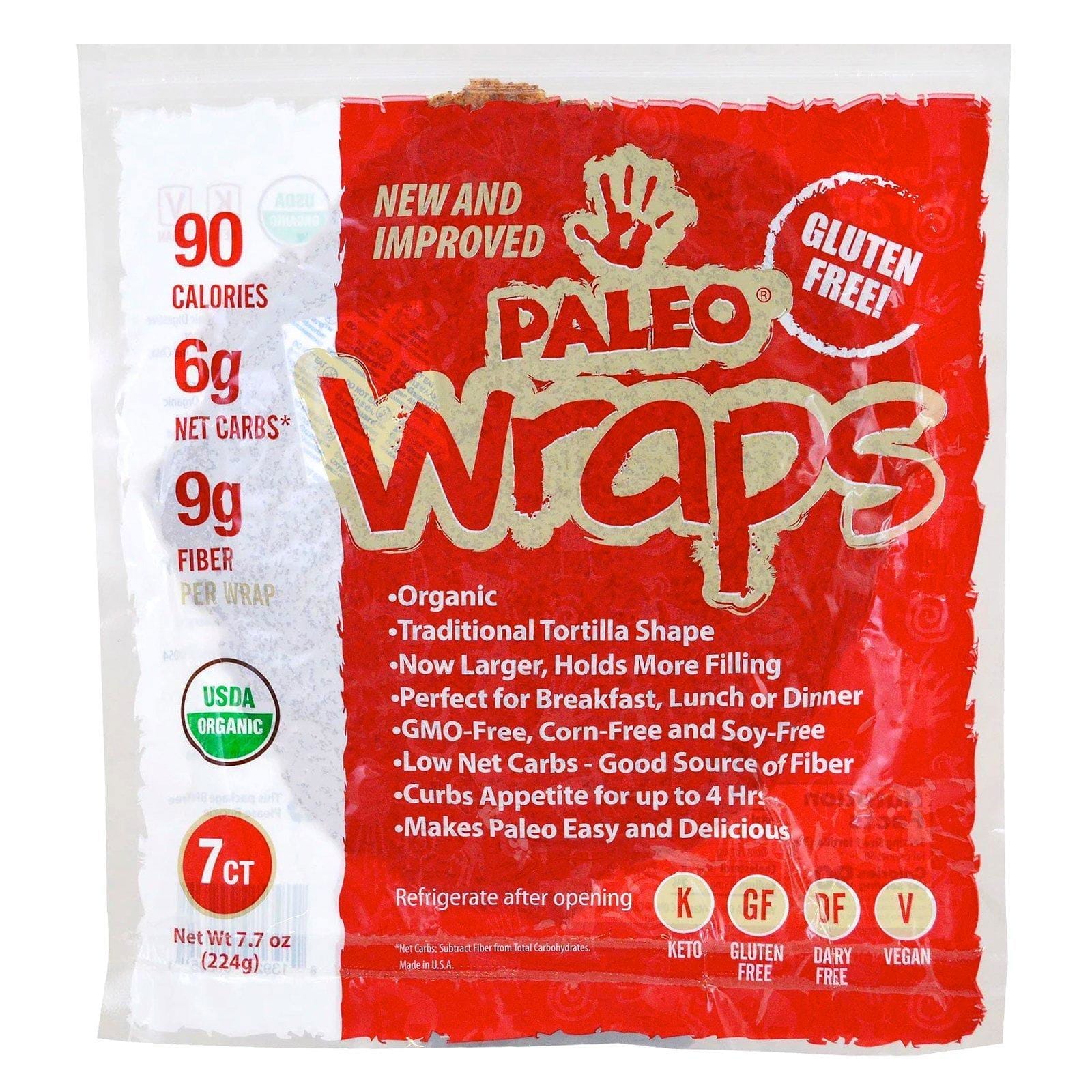 Julian Bakery, Wraps paleolíticos orgánicos, 7 wraps, 7.7 oz (224 g)