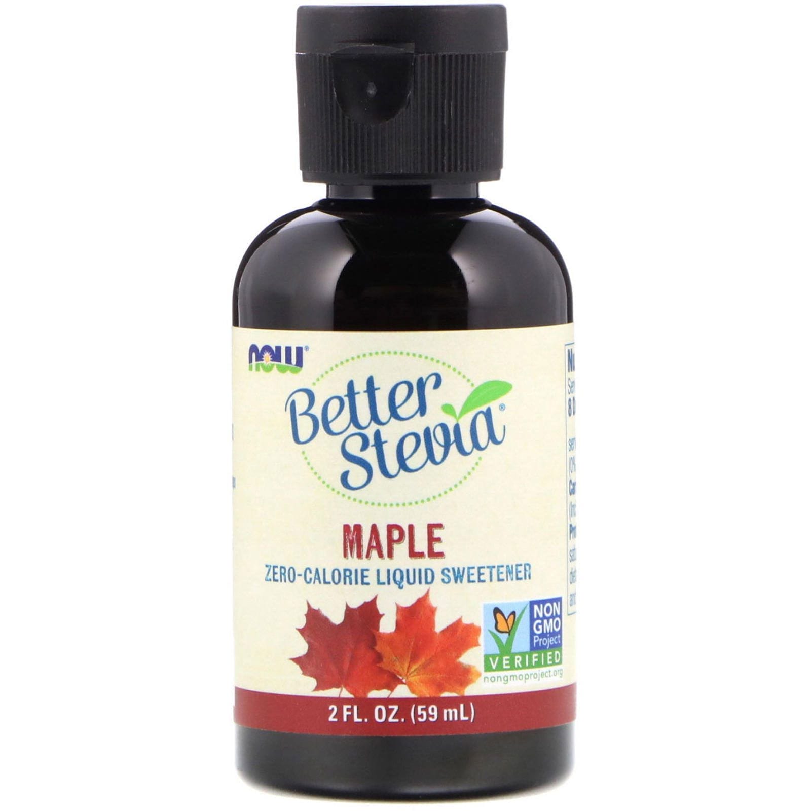 Now Foods, Better Stevia, Líquido Edulcorante con cero calorías, con sabor a arce, 2 fl oz (59 ml)