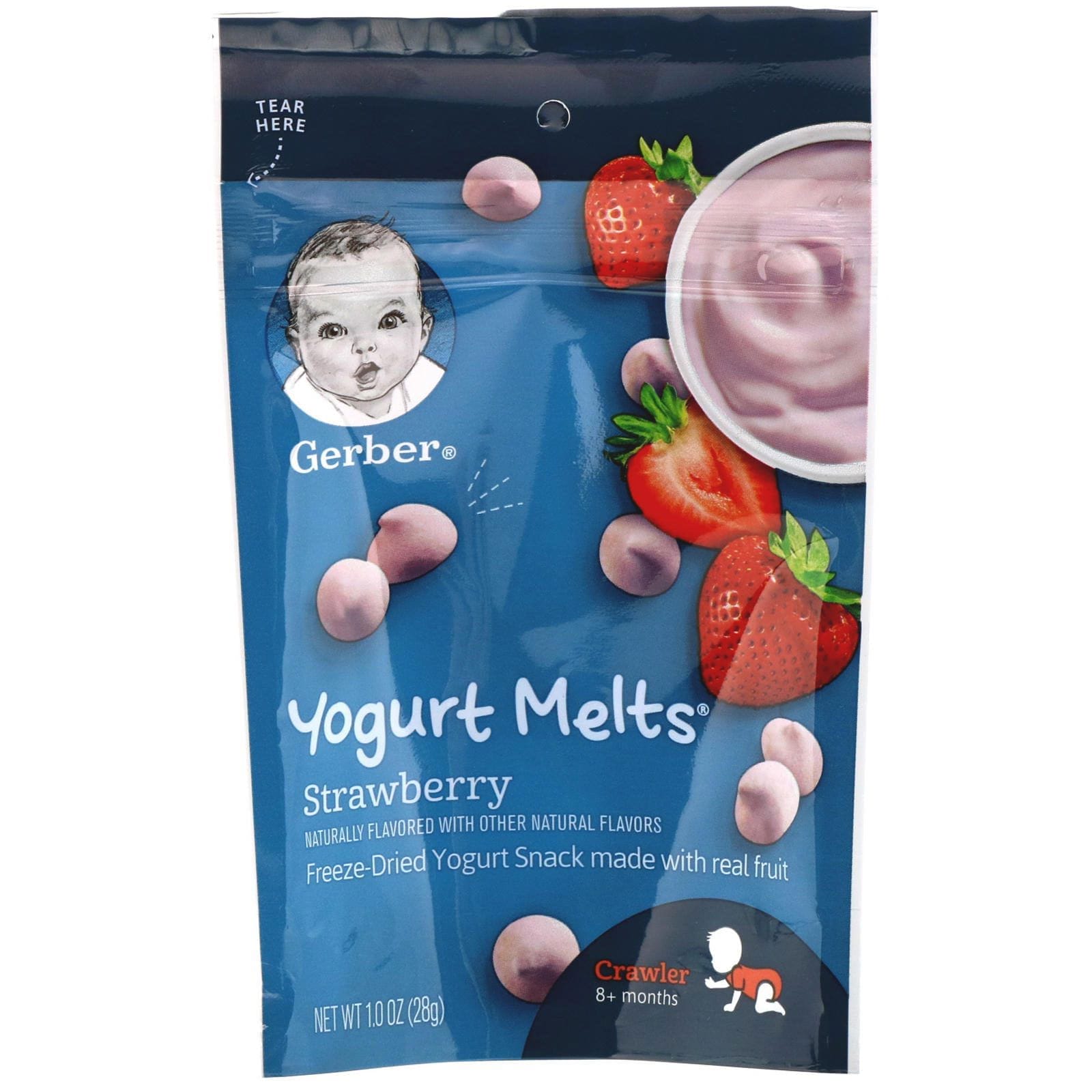 Gerber, Yogurt Melts, A partir de los 8 meses de edad, Fresa, 28 g (1.0 oz)