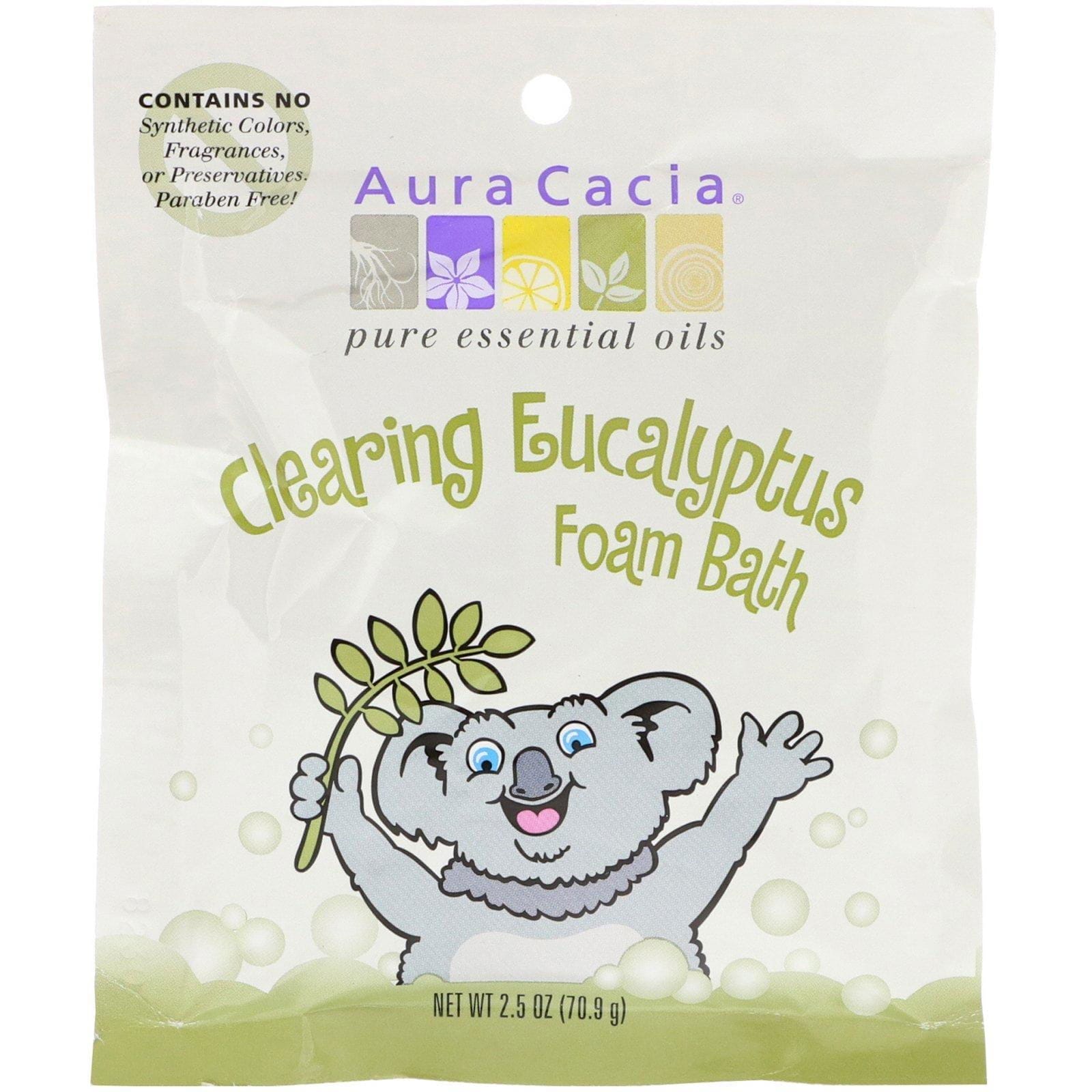 Aura Cacia, Baño de espuma, eucalipto, clarificante, 2,5 onzas (70,9)