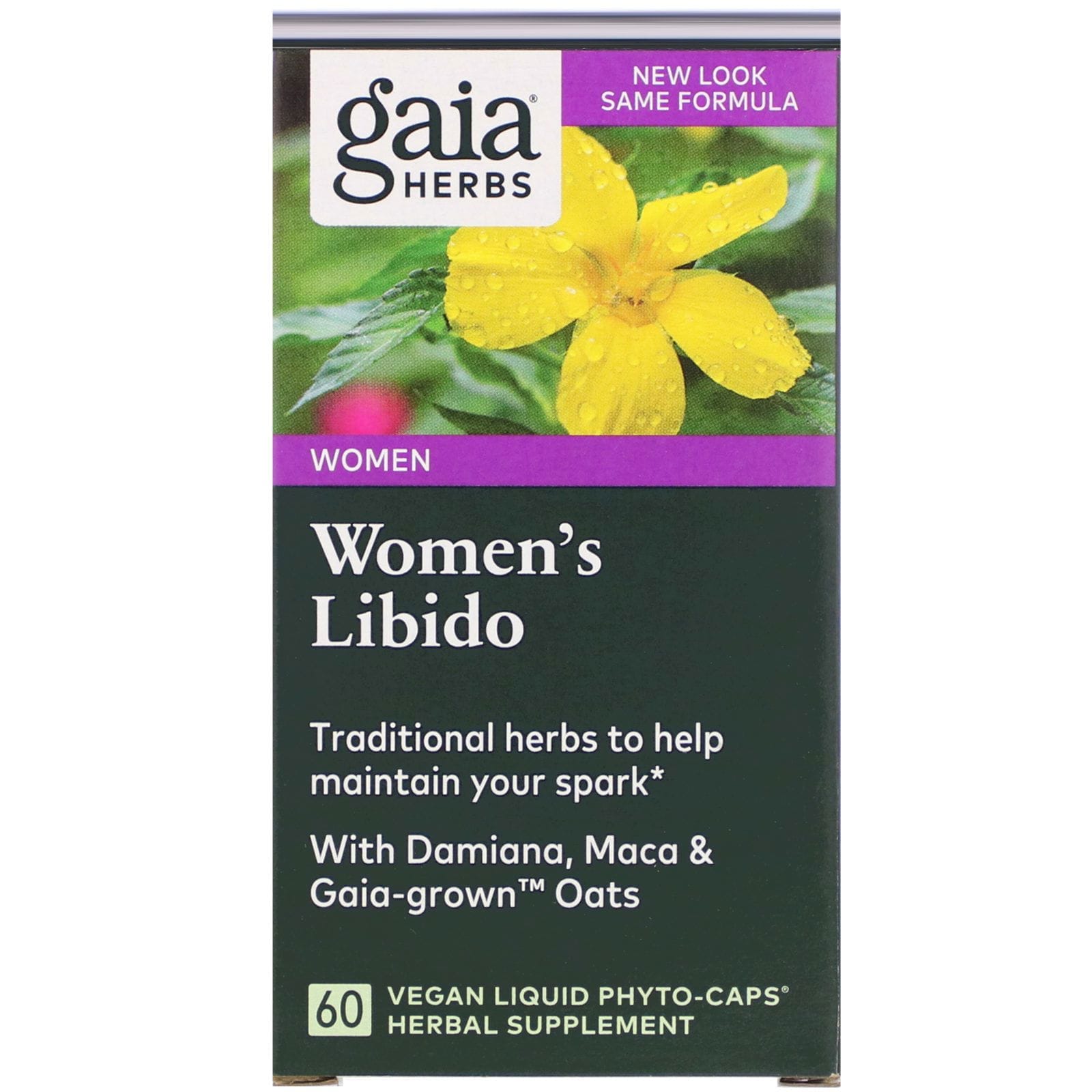 Gaia Herbs, Libido femenina, 60 cápsulas Liquid Phyto-Caps veganas