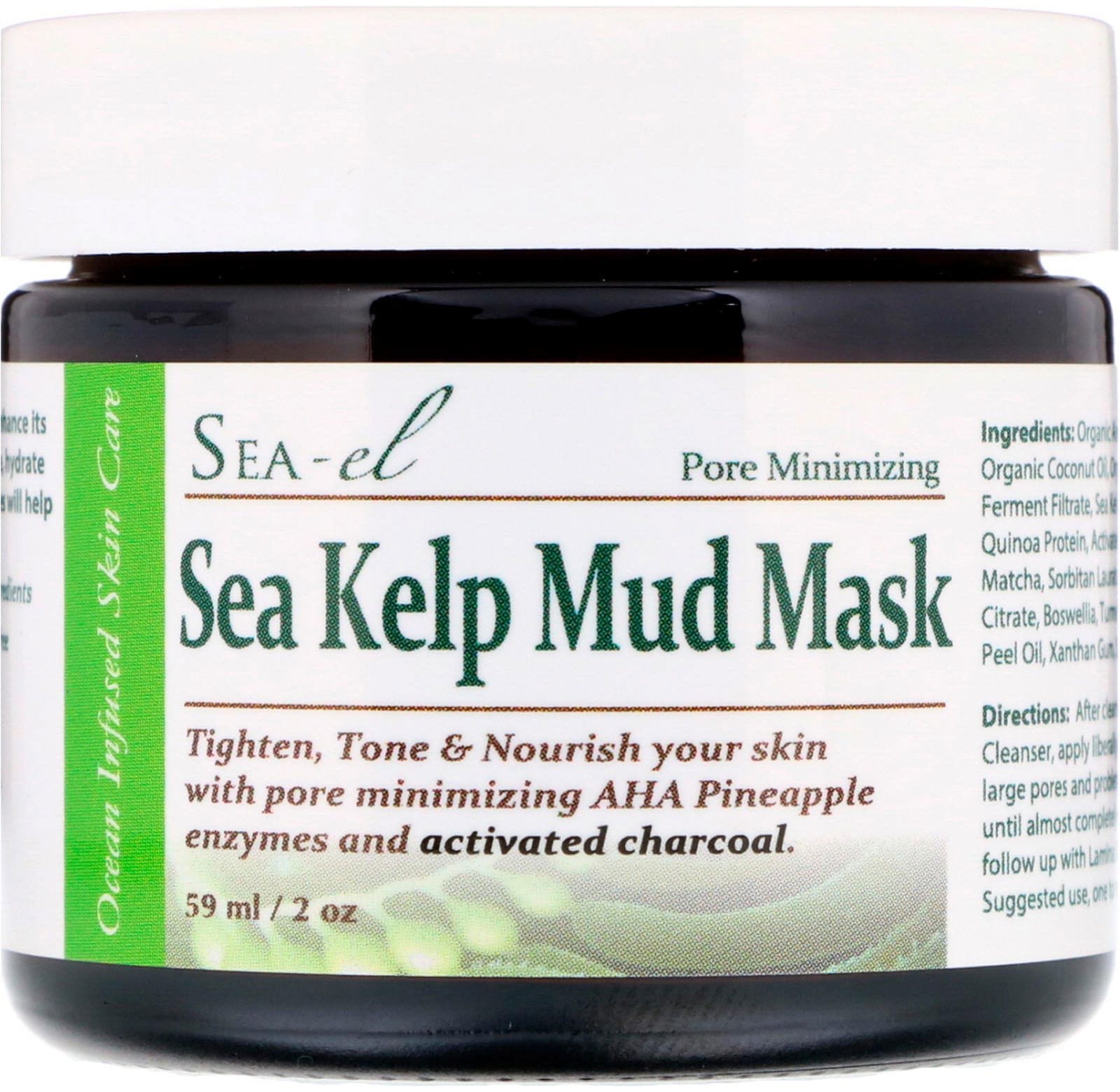 Sea el, Mascarilla de barro con algas marinas, 2 oz (59 ml)