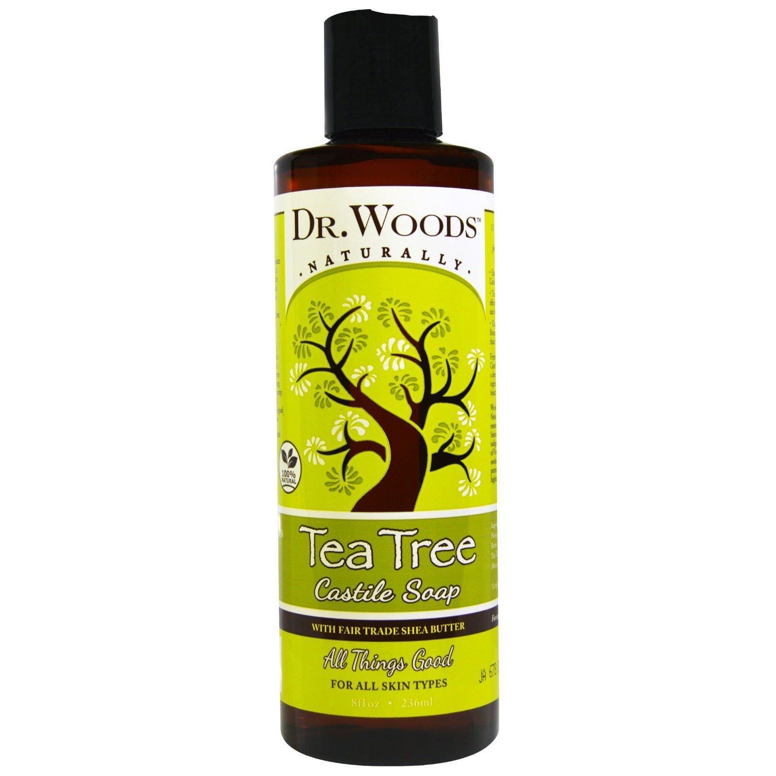 Dr. Woods, Árbol del Té, Jabón de Castilla, 8 fl oz (236 ml)