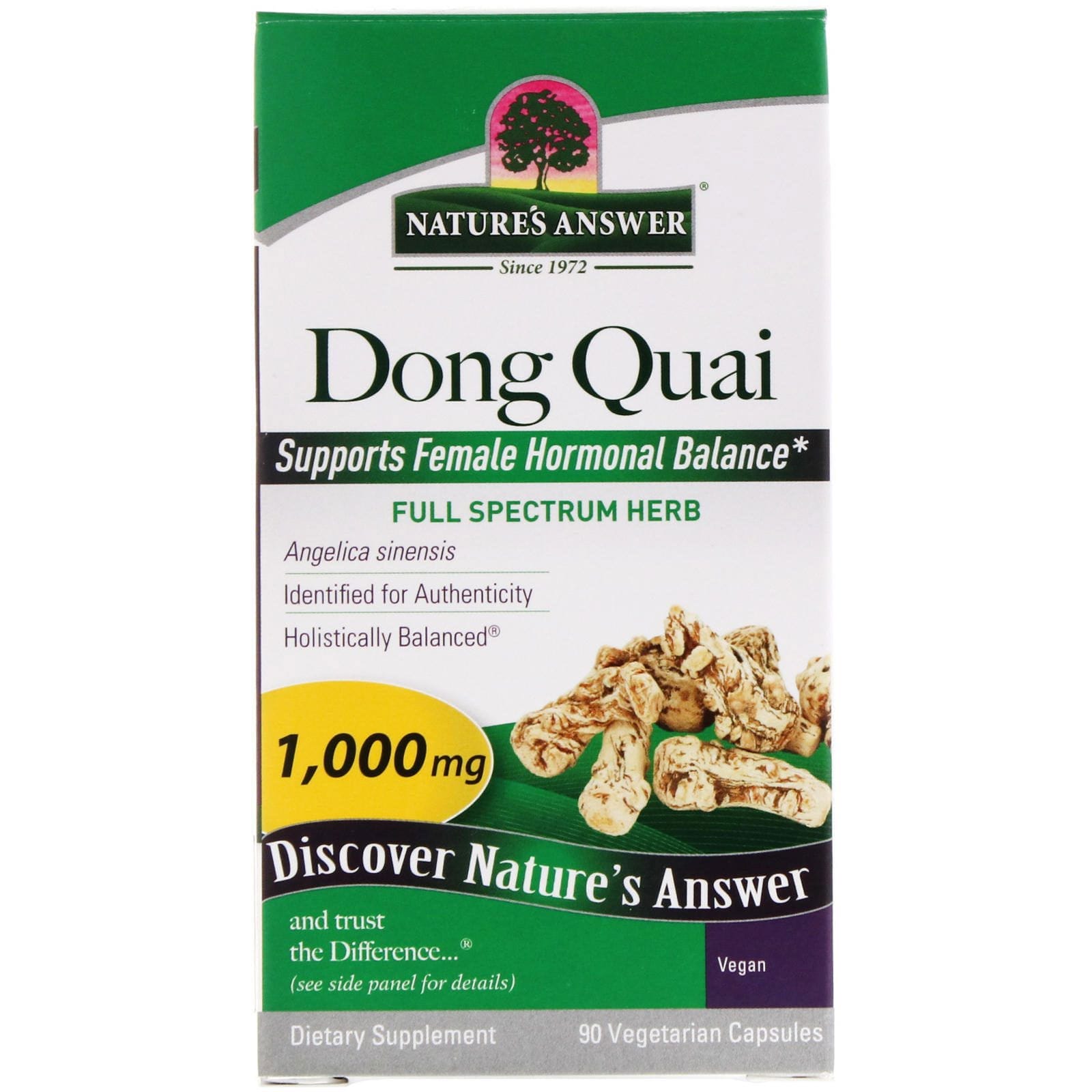 Nature's Answer, Dong Quai, 1000 mg, 90 cápsulas vegetarianas