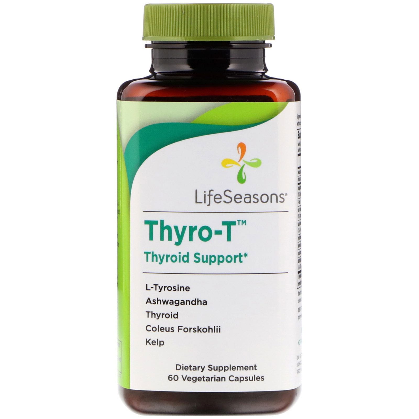 LifeSeasons, Thyro-T, refuerzo para tiroides, 60 cápsulas vegetarianas