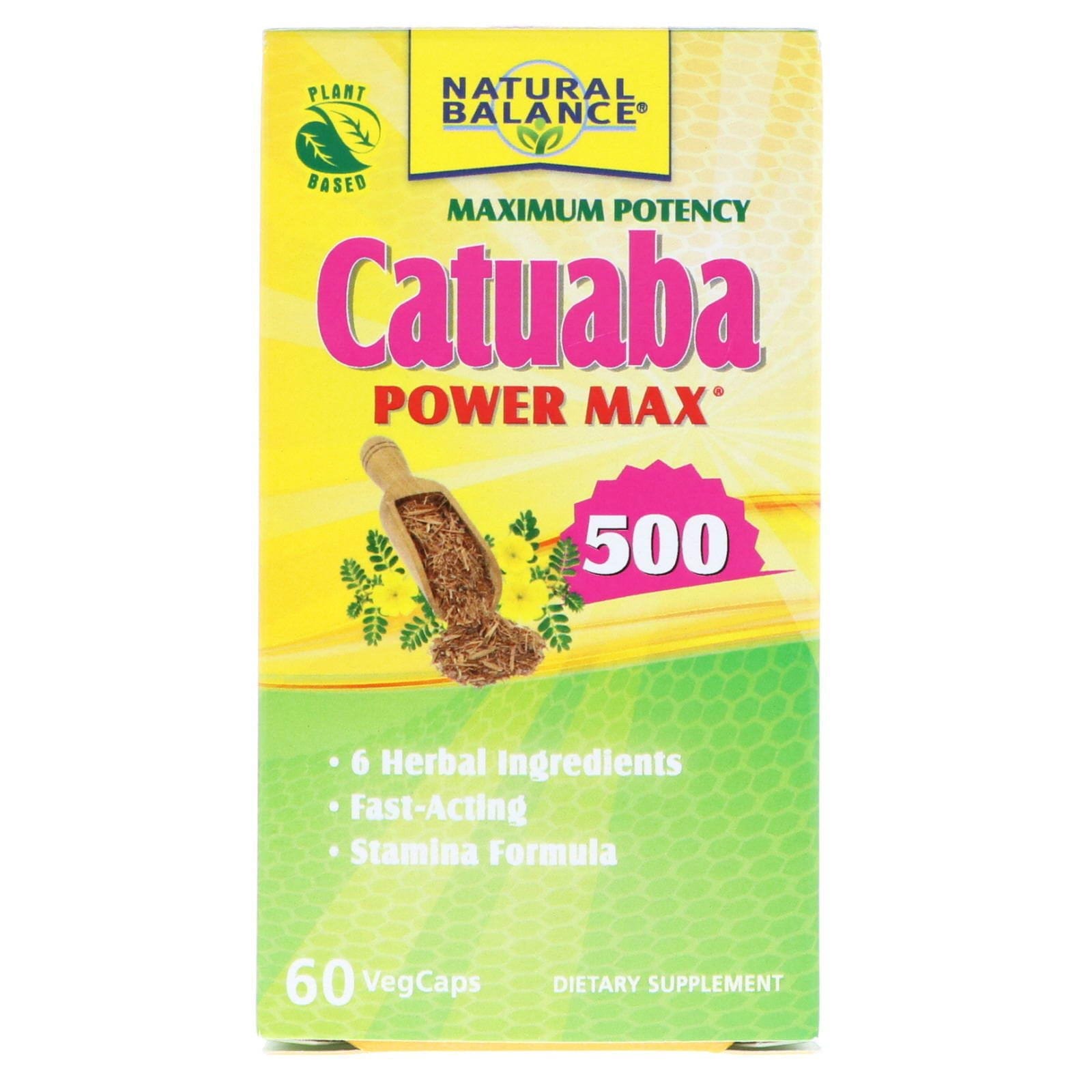 Natural Balance, Catuaba Power Max 500, máxima potencia, 60 cápsulas vegetarianas