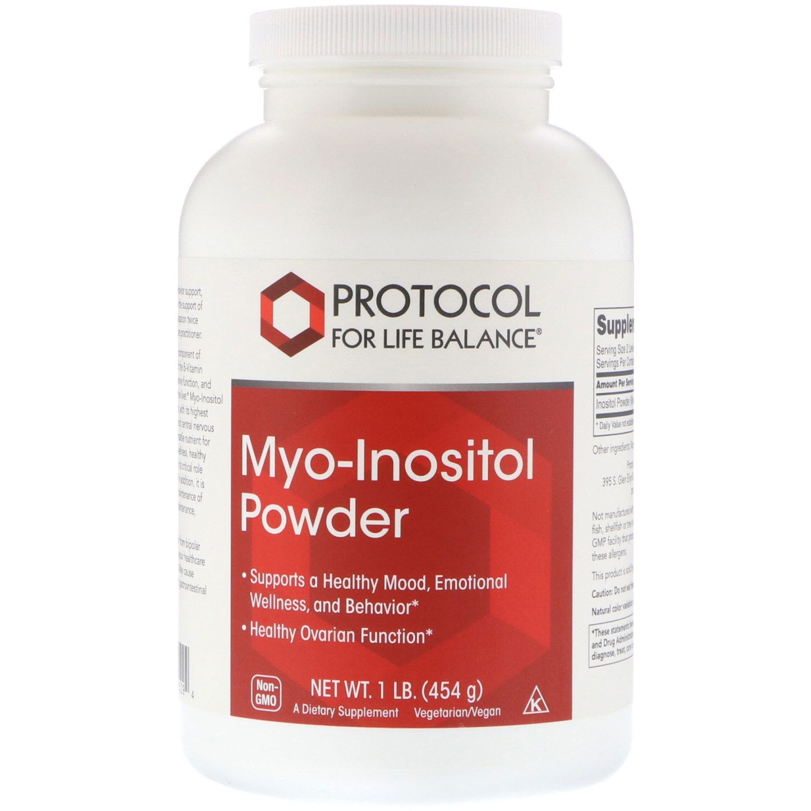 Protocol for Life Balance, Mioinositol en polvo, 1 lb (454 g)