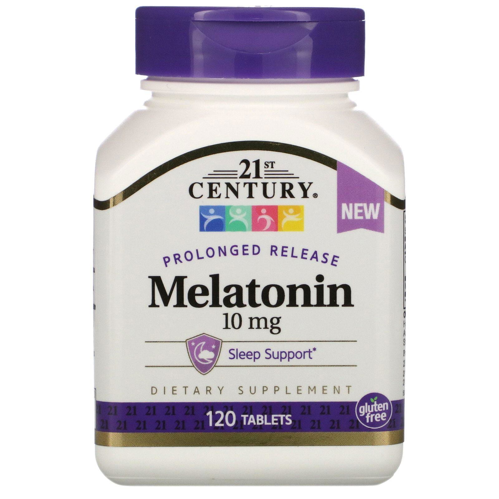 21st Century, Melatonin, Prolonged Release, 10 mg , 120 Tablets