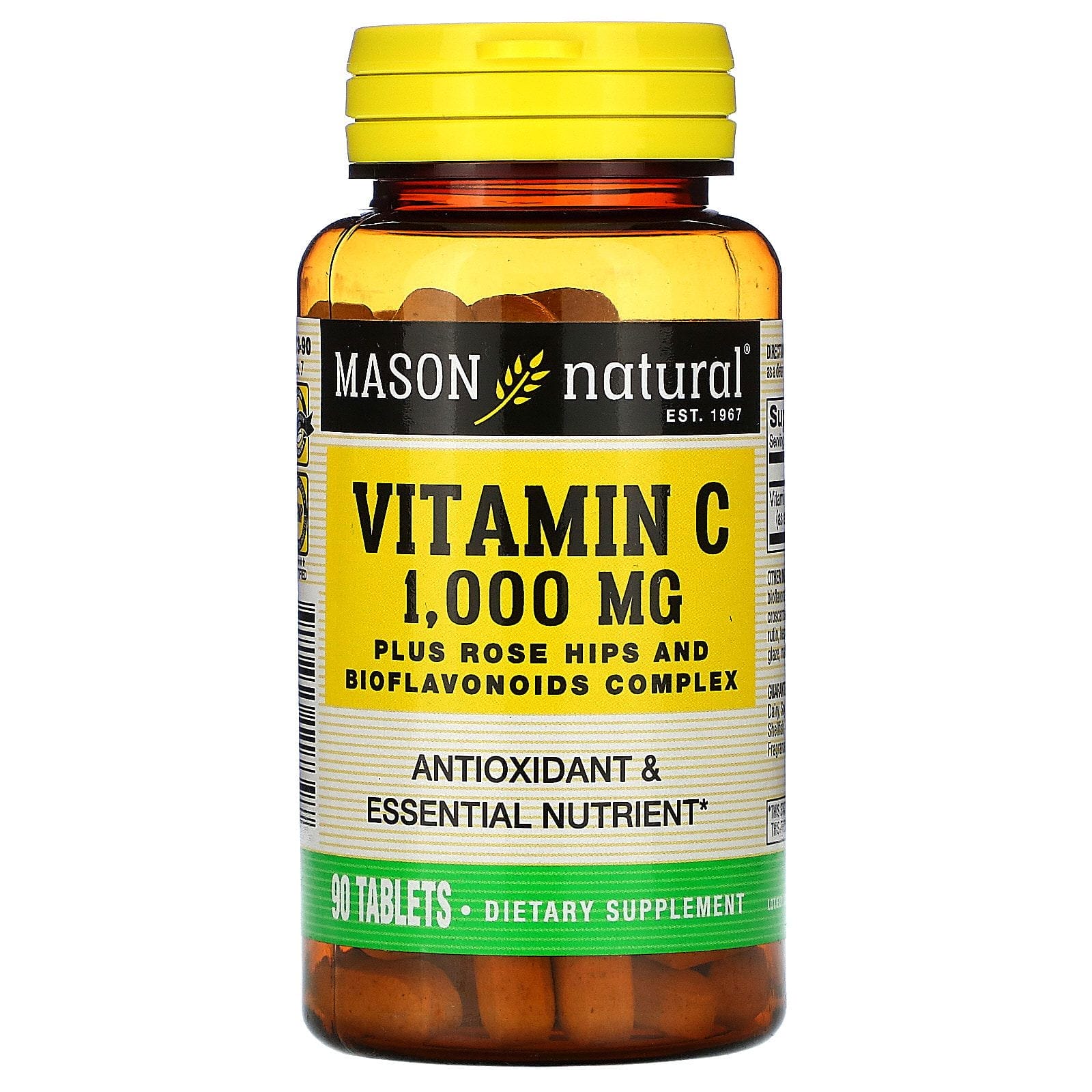 Mason Natural, Vitamina C, 1000 mg, 90 comprimidos