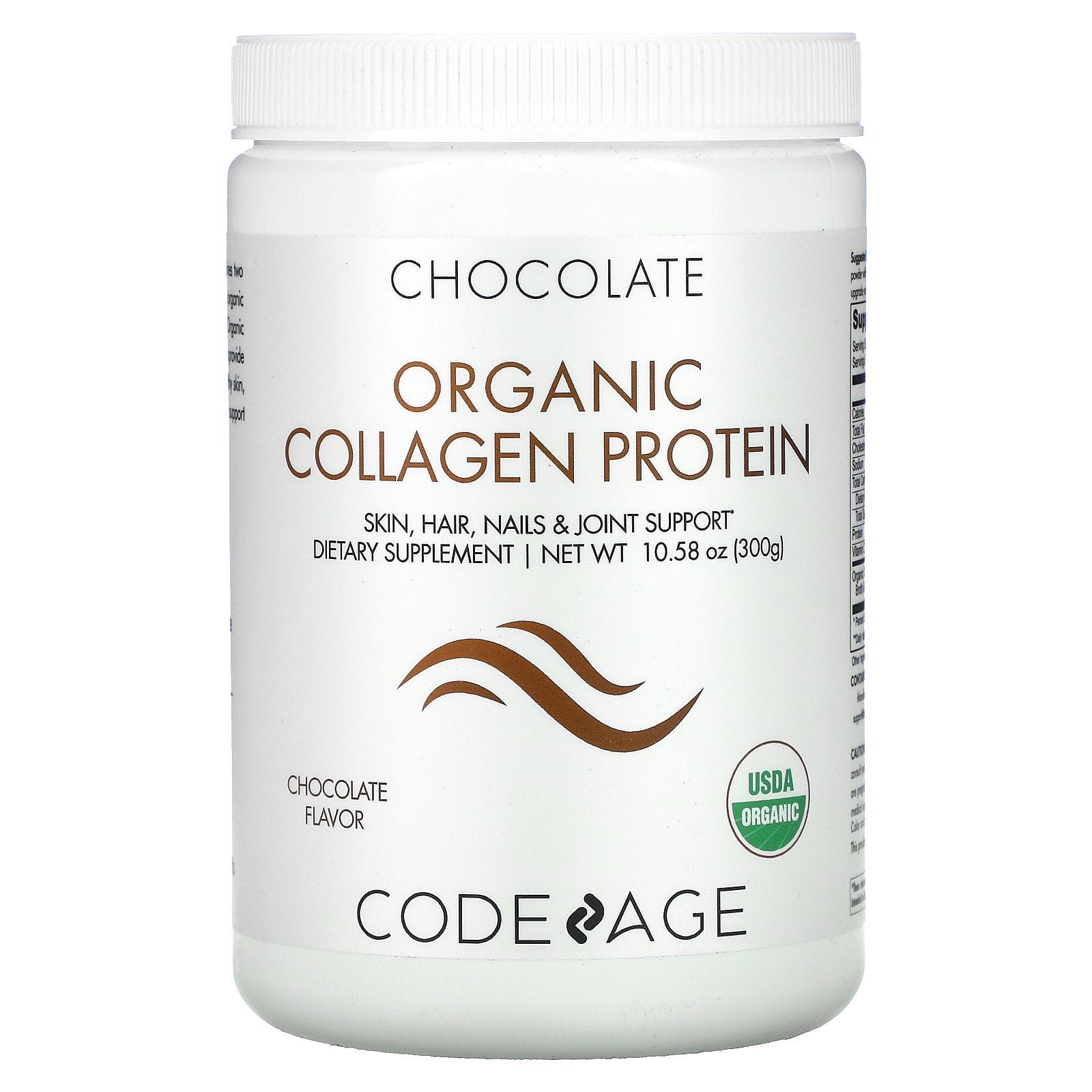 CodeAge, Organic Collagen Protein, Chocolate Flavor, 10.58 oz (300 g)