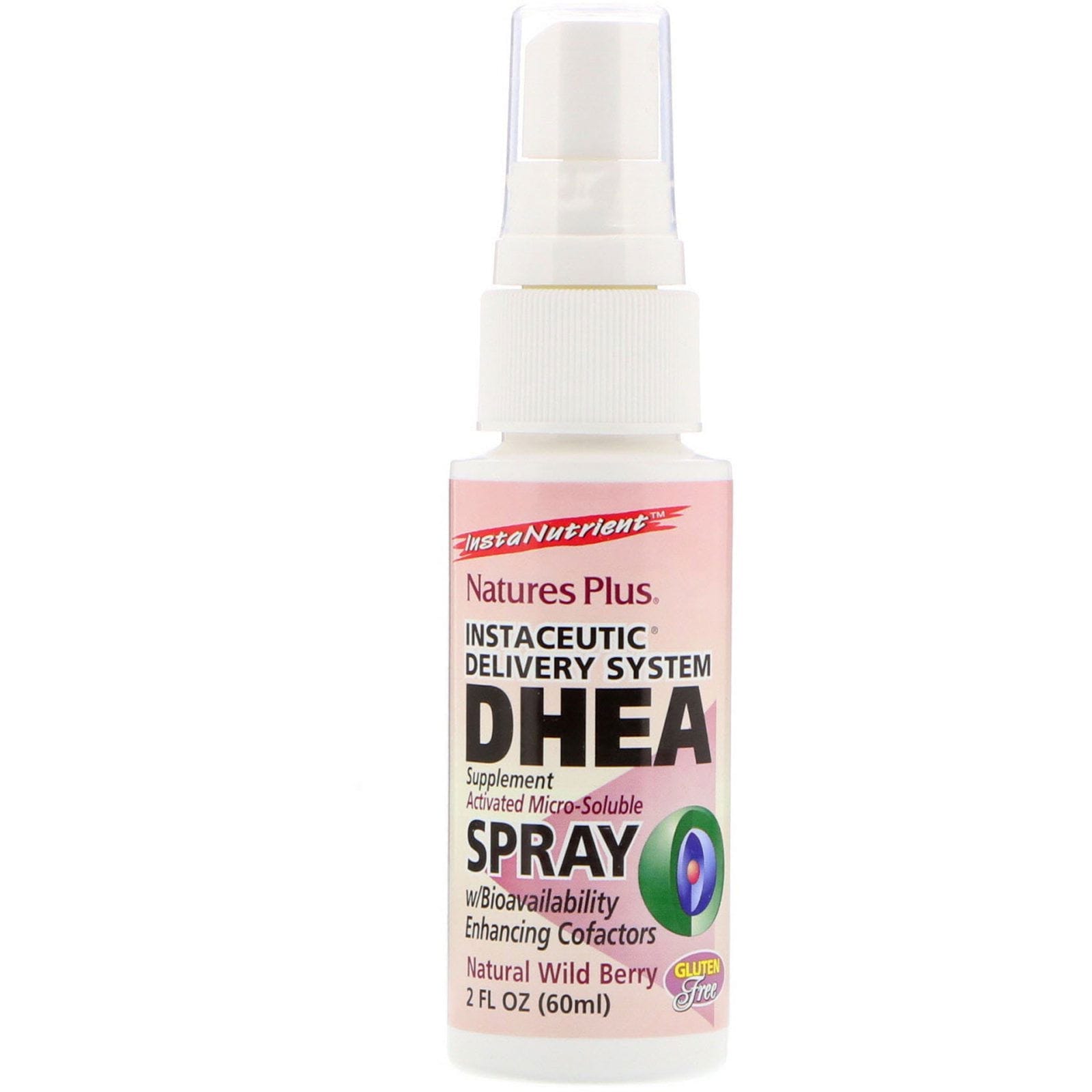 Nature's Plus, DHEA en Spray, Sistema de Entrega Lipocéutica, Baya Silvestre Natural, 2 fl oz (59.14 ml)