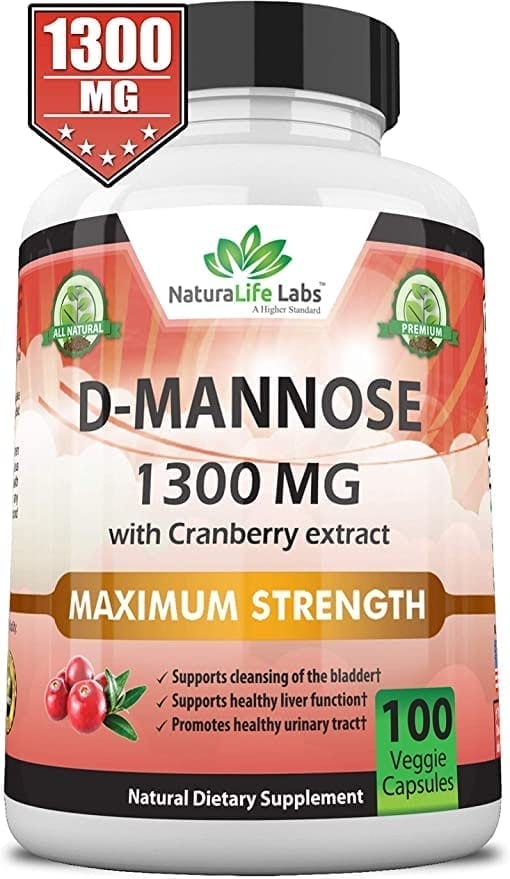 D-Mannose, 1.300 mg con extracto de arándano de acción rápida