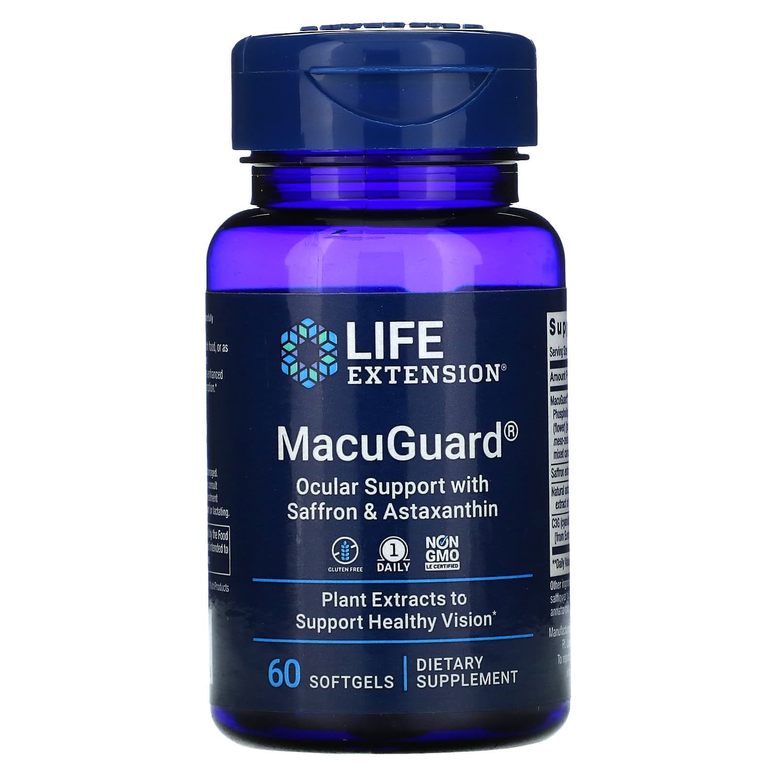 Life Extension, MacuGuard, Refuerzo ocular con azafrán y astaxantina, 60 cápsulas blandas