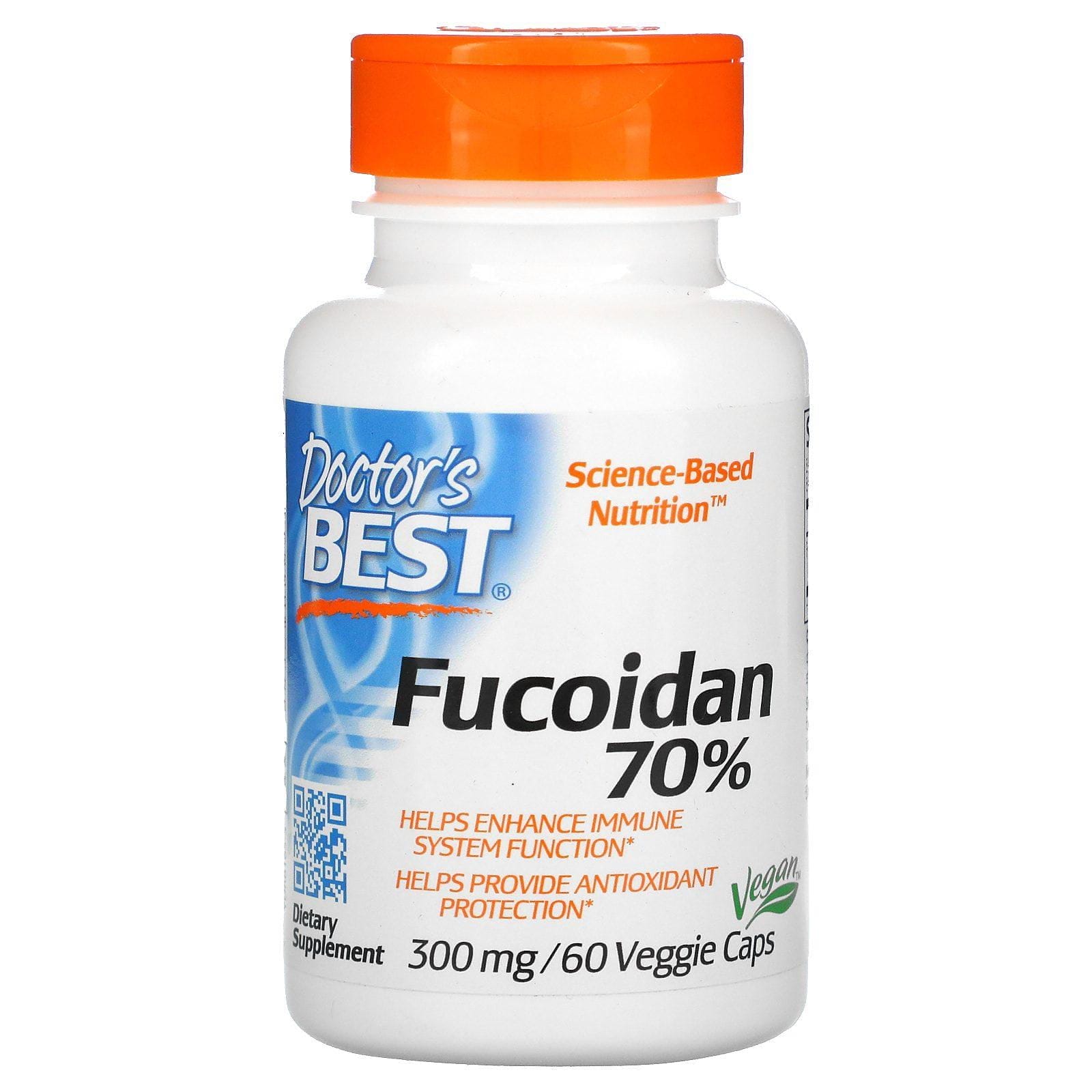 Doctor's Best, Fucoidan 70 %, 60 cápsulas vegetales