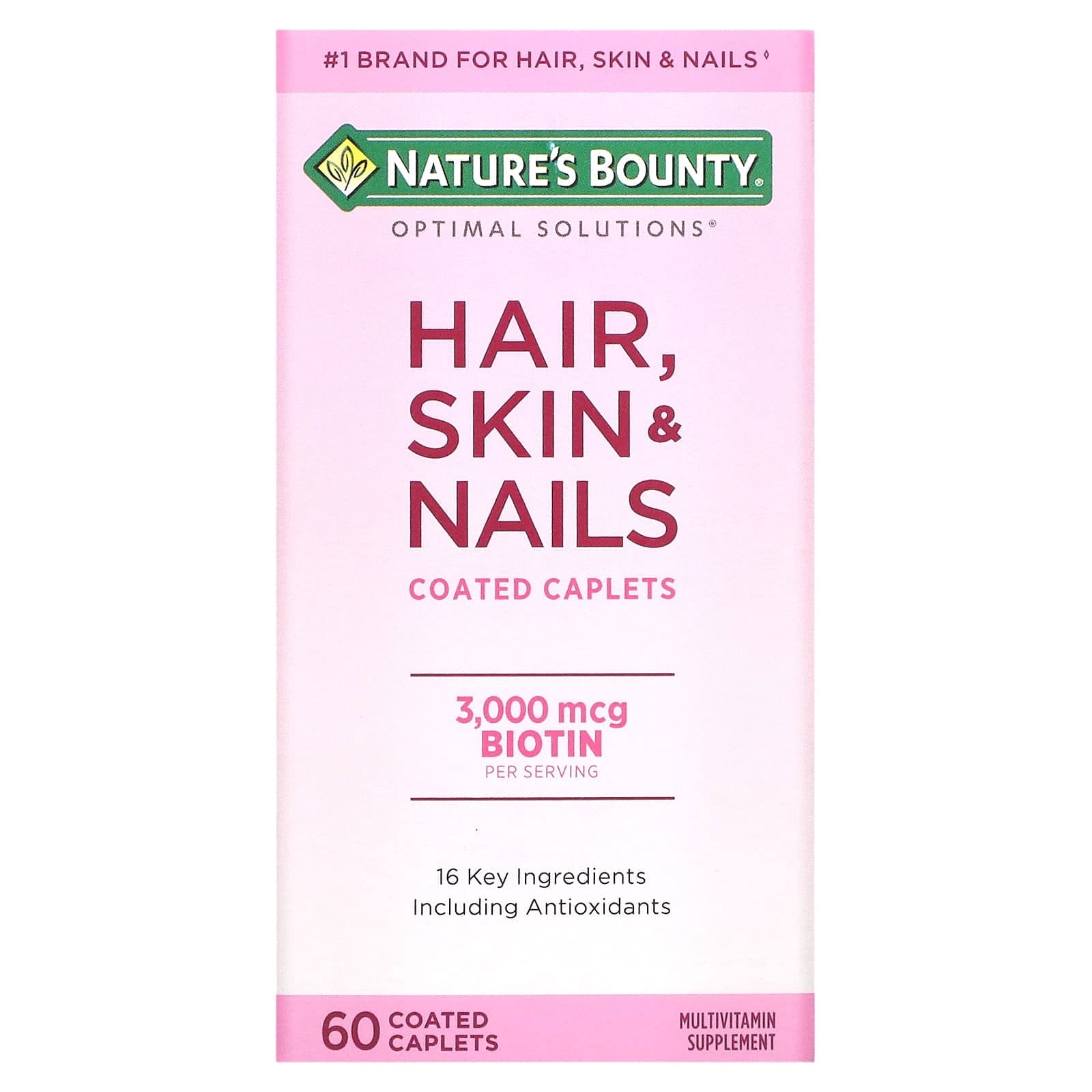 Nature's Bounty, Cabello, piel y uñas, 60 cápsulas recubiertas