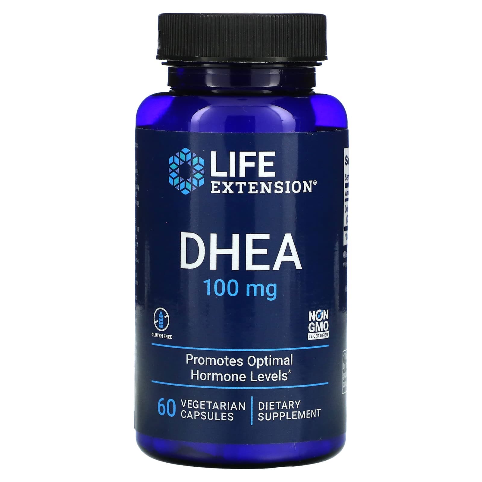 Life Extension, DHEA (dehidroepiandrosterona), 100 mg, 60 cápsulas vegetales