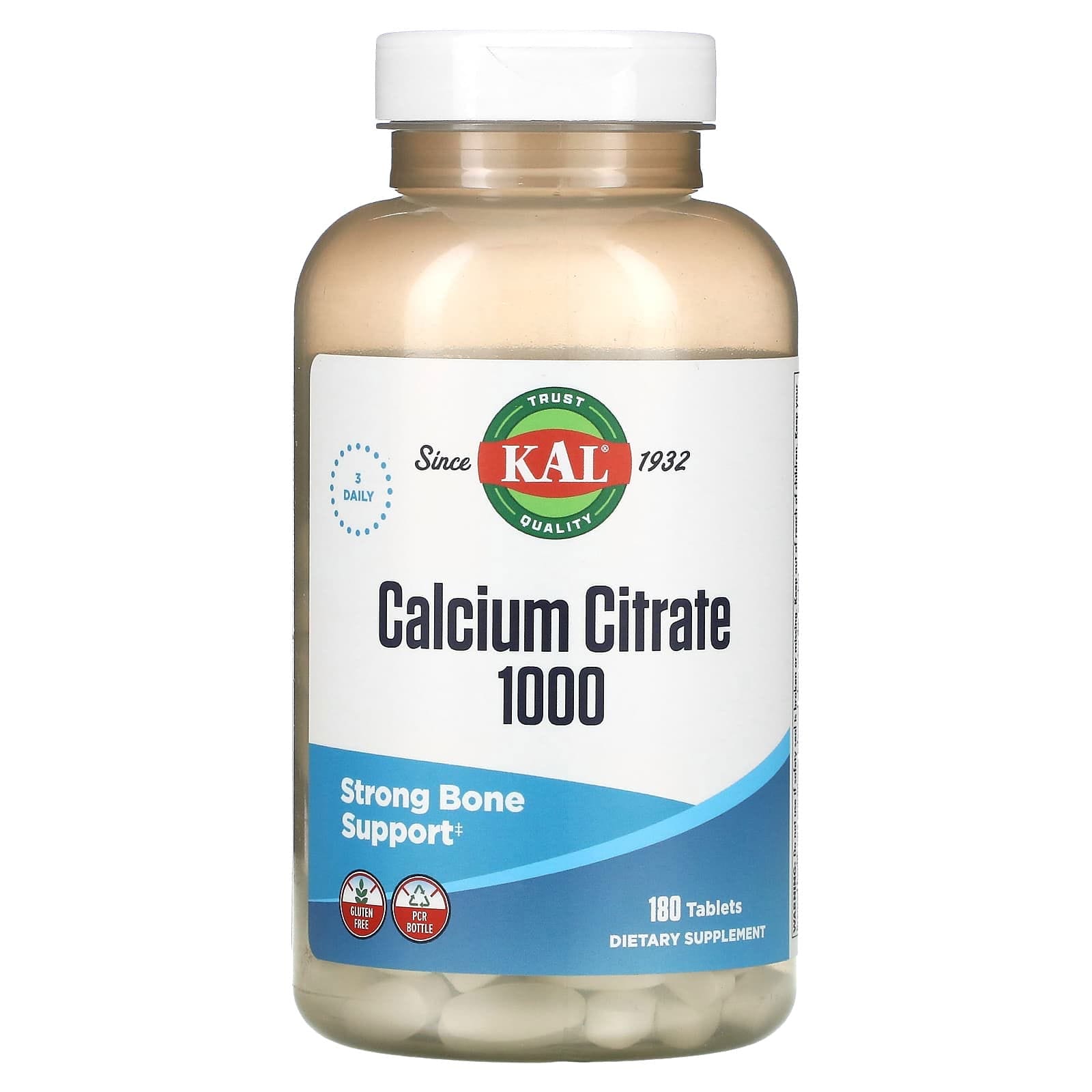 KAL, Citrato de calcio 1000, 333 mg, 180 comprimidos
