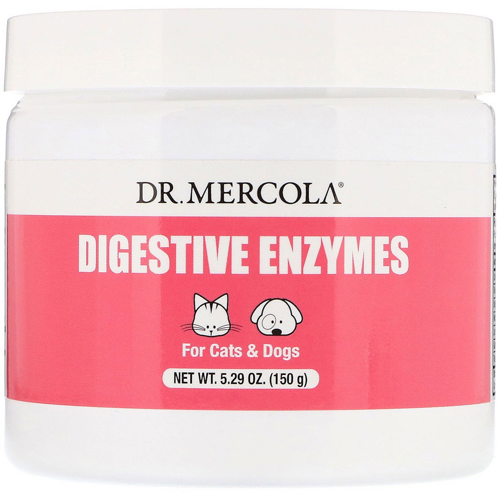 Dr. Mercola, Enzimas digestivas, para perros y gatos, 150 g (5,29 oz)