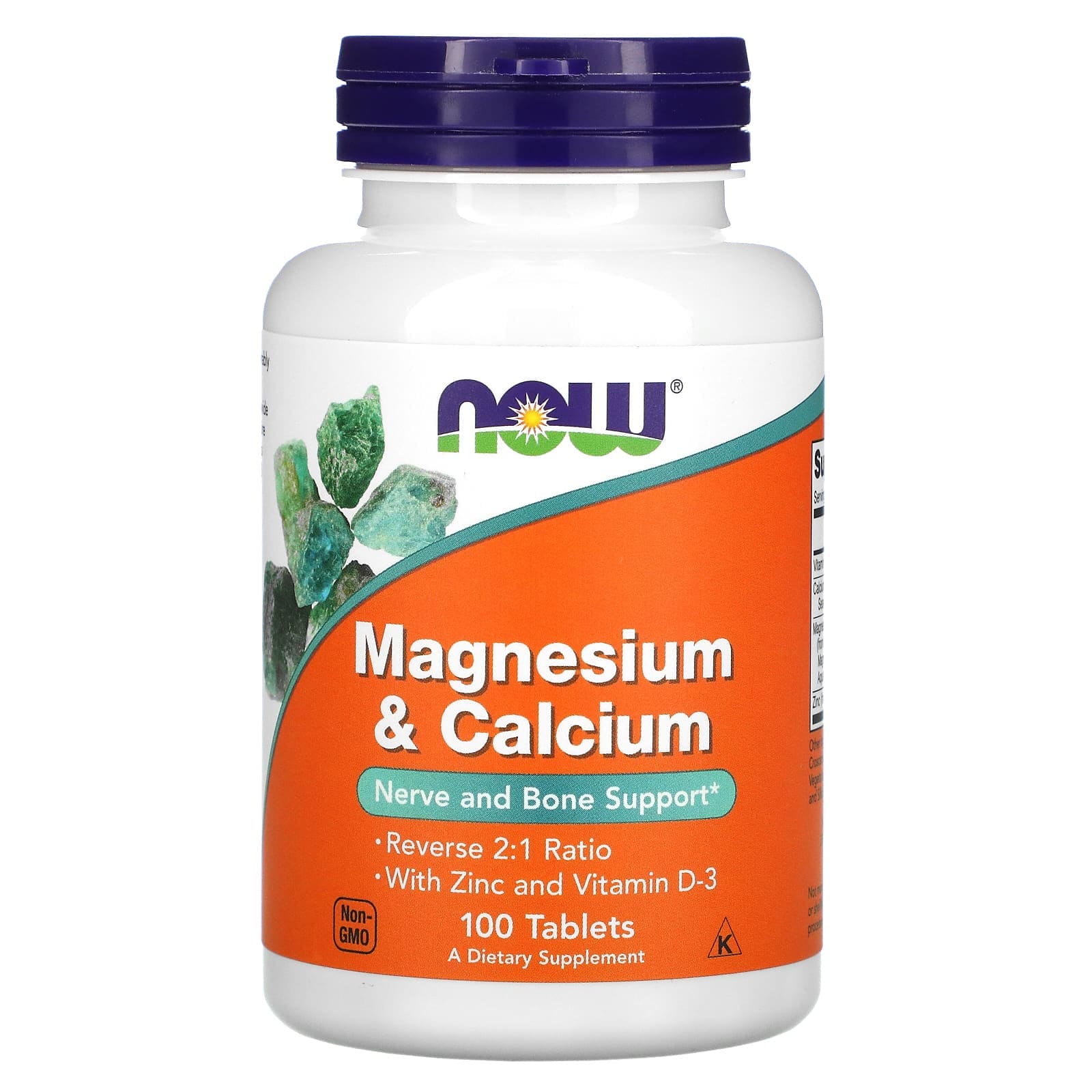 NOW Foods, Calcio y magnesio, 100 comprimidos