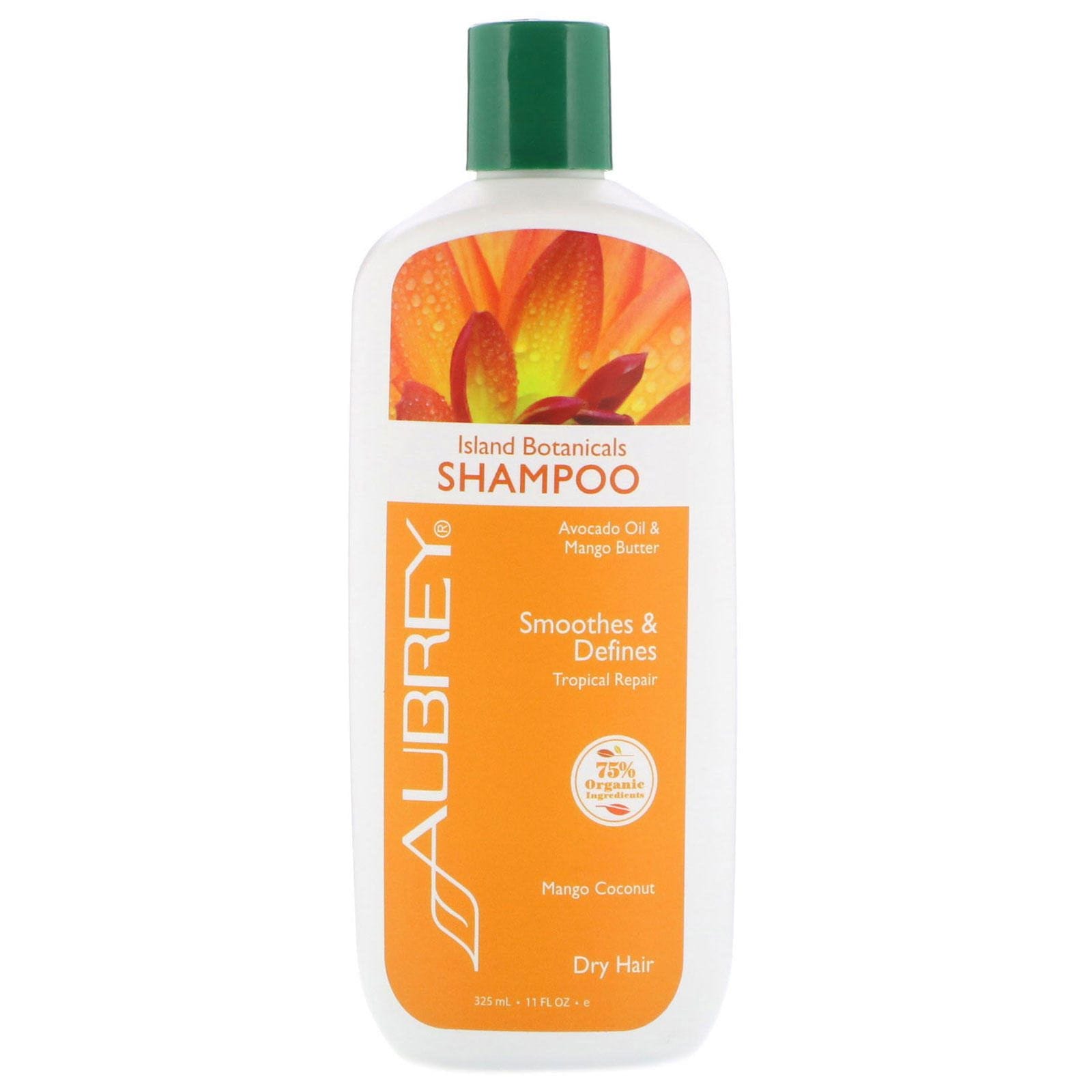Aubrey Organics, Champú Island Botanicals, cabello reseco, mango y coco, 11 fl oz (325 ml)