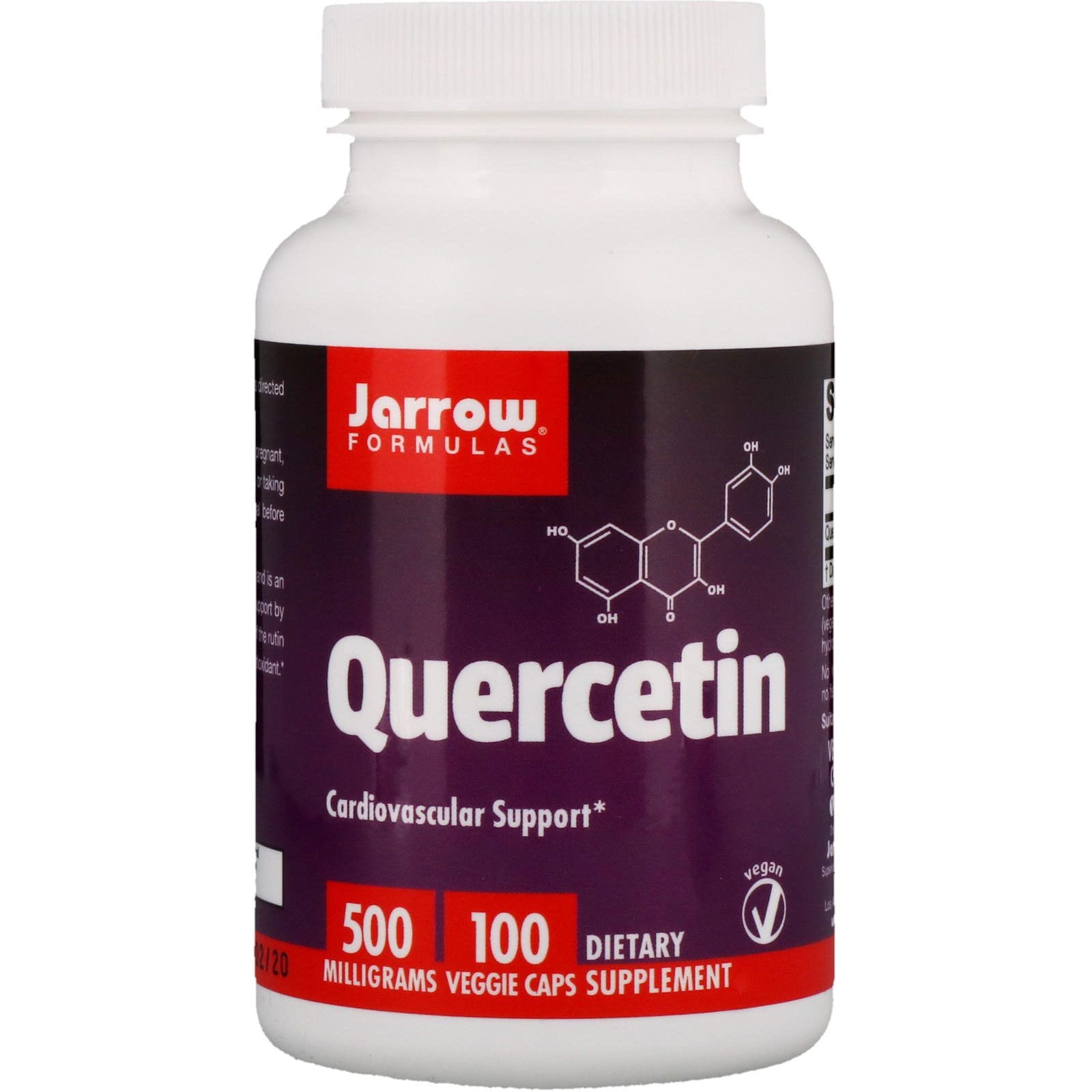 Jarrow Formulas, Quercetina, 500 mg, 100 Cápsulas Veggie