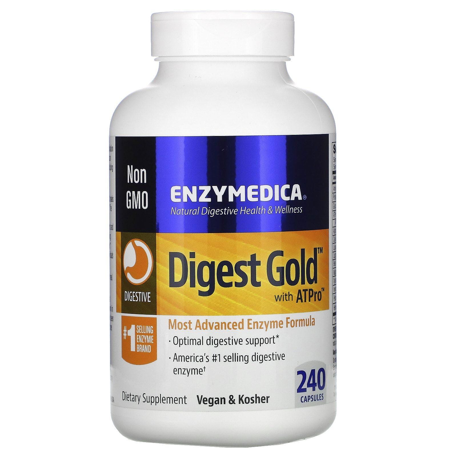 Enzymedica, Digest Gold con ATPro, 240 cápsulas
