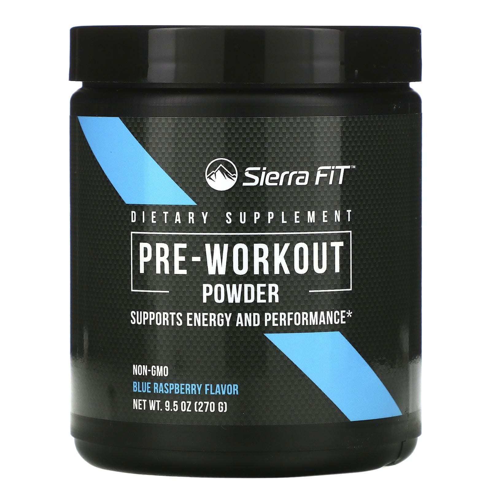 Sierra Fit, Polvo preentrenamiento, Frambuesa azul, 270 g (9,5 oz)