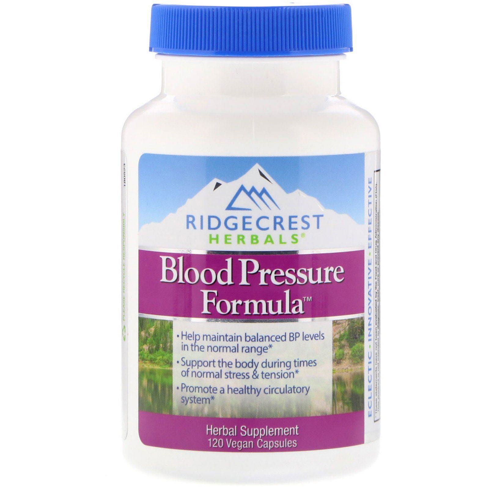 RidgeCrest Herbals, Fórmula para Presión de la Sangre, 120 Cápsulas Vegetarianas