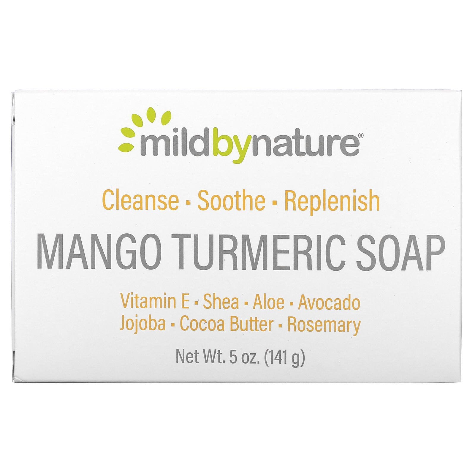 Mild By Nature, Barra de jabón con mango y cúrcuma, 141 g (5 oz)