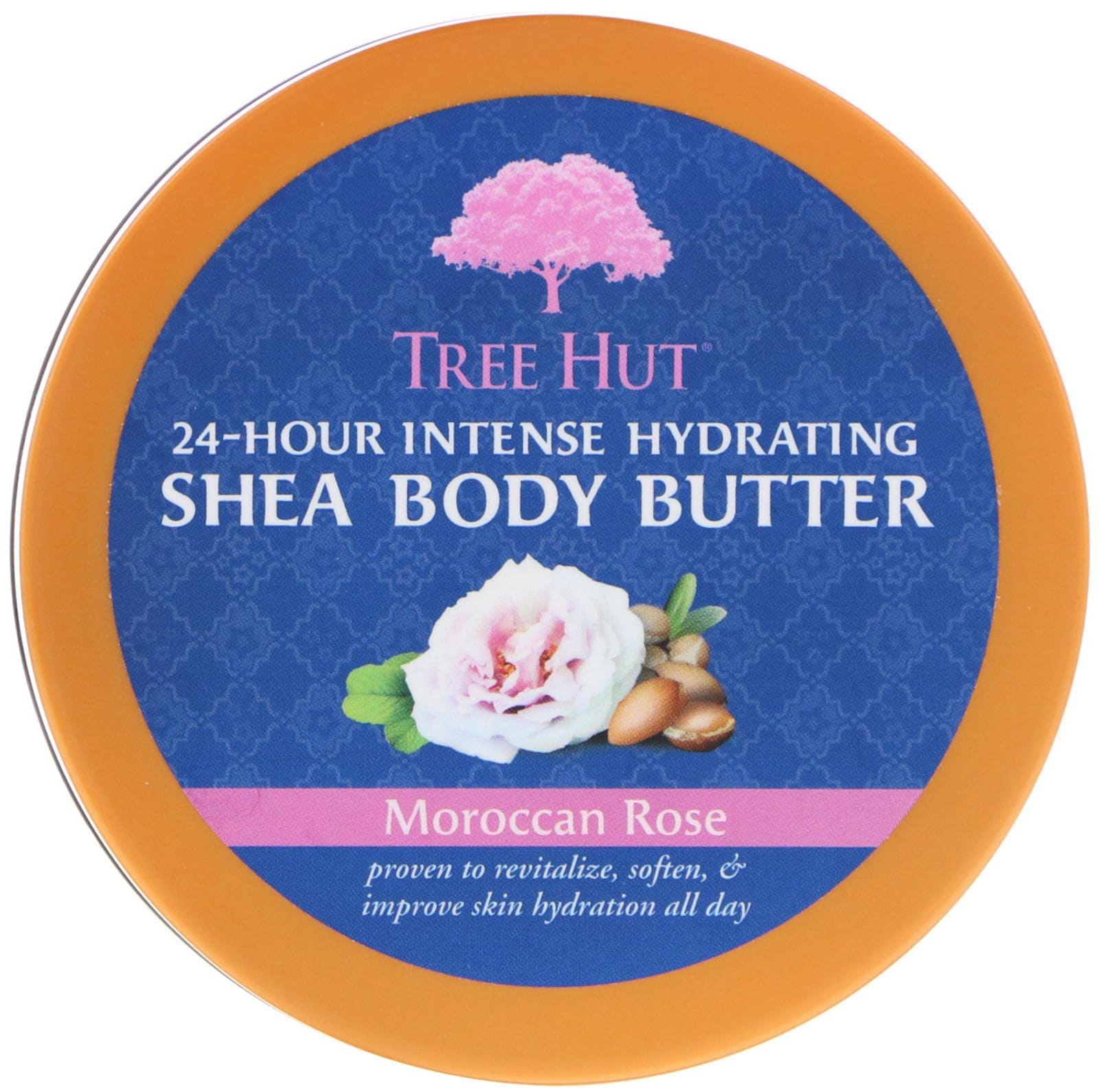 Tree Hut, Manteca de karité con 24 horas de hidratación intensa para el cuerpo, rosa marroquí, 7 oz (198 g)