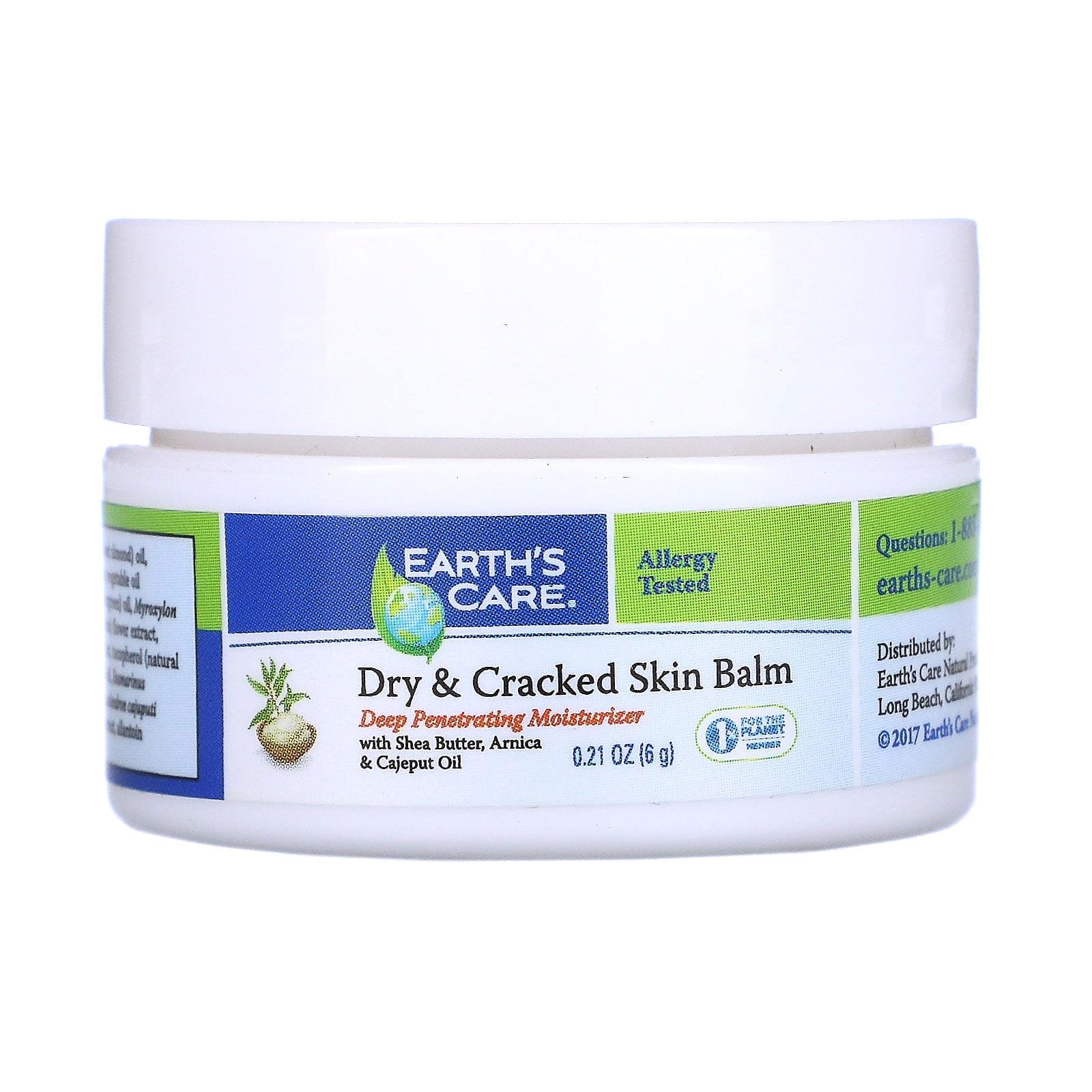Earth's Care, Bálsamo para piel seca y agrietada, 0.21 oz (6 g)