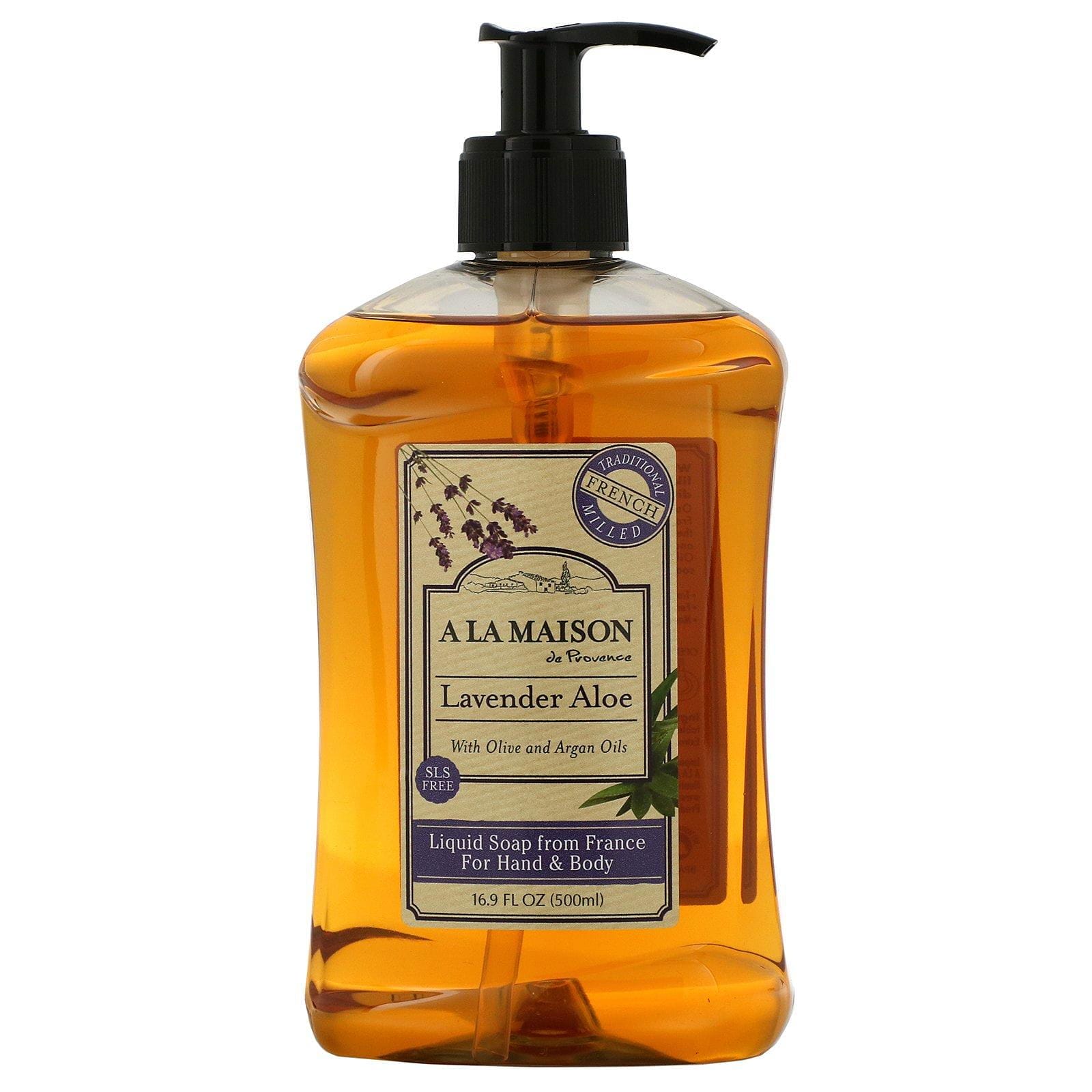 A La Maison de Provence, Jabón para cuerpo y manos, lavanda y aloe, 16.9 fl. Oz (500 ml)