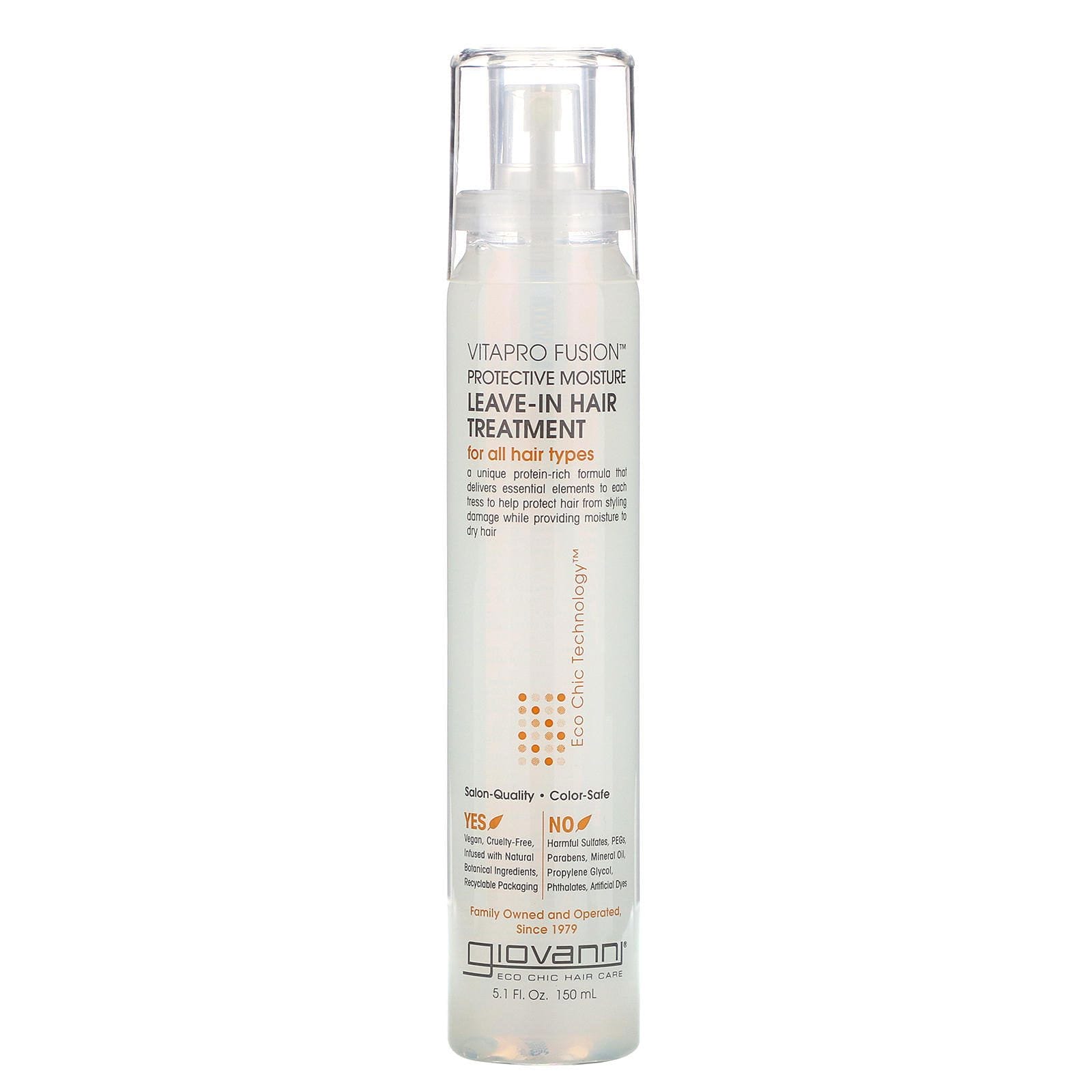 Giovanni, Tratamiento Capilar Sin Enjuague Hidratación Protectora Vitapro Fusion, 5.1 fl oz (150 ml)