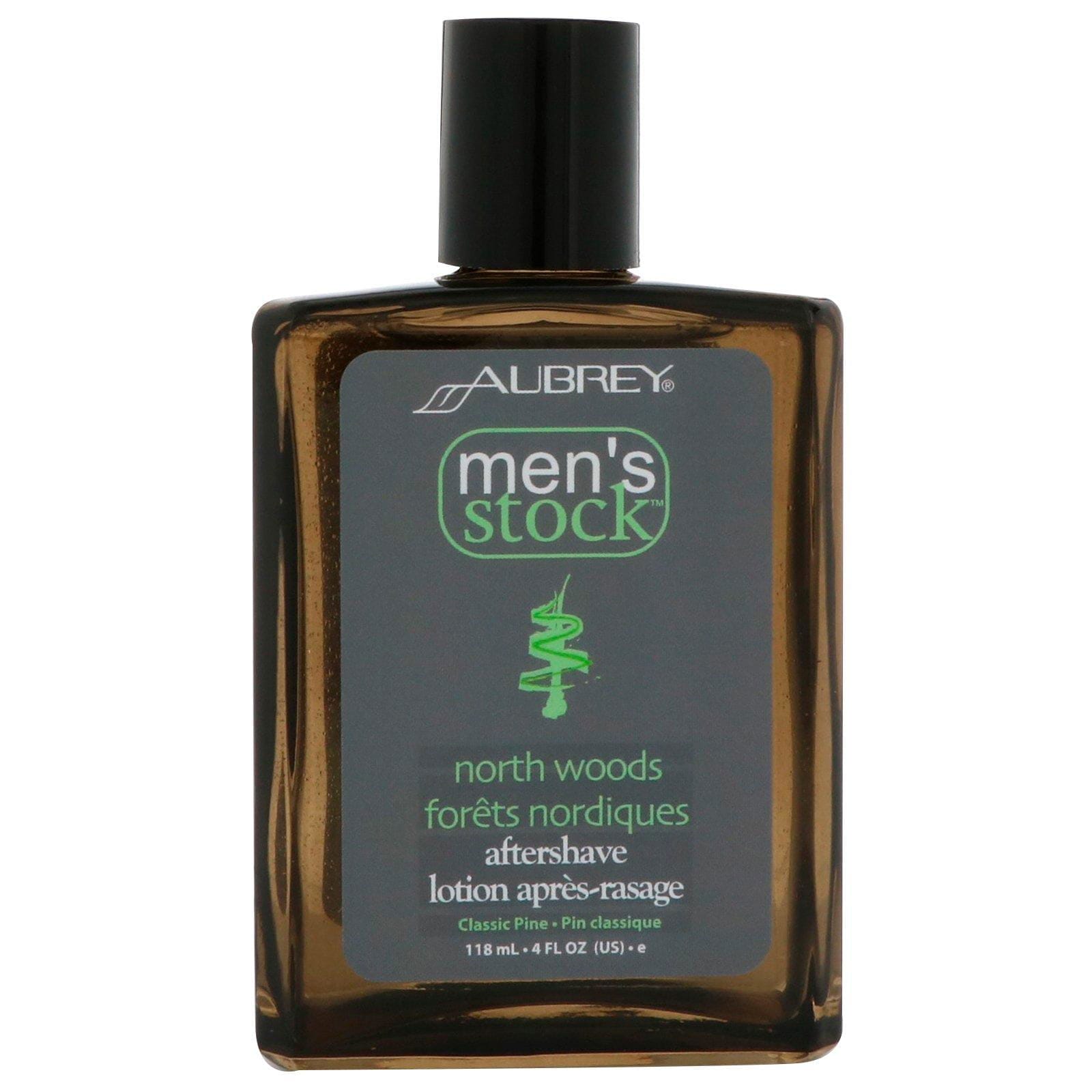 Aubrey Organics, Men's Stock, Aftershave de Bosques Nórdicos, Pino Clásico, 4 fl oz (118 ml)