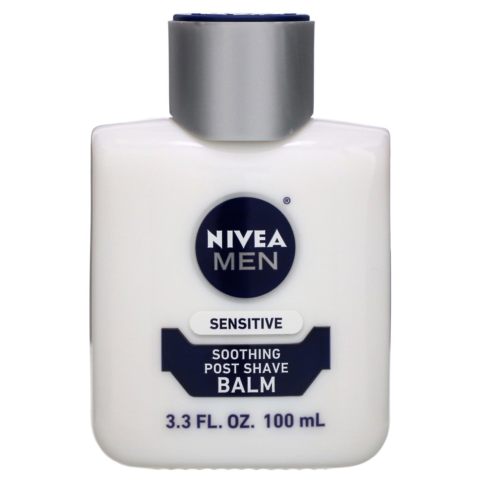 Nivea, Bálsamo calmante posafeitado para hombres, Piel sensible, 100 ml (3,3 oz. líq.)