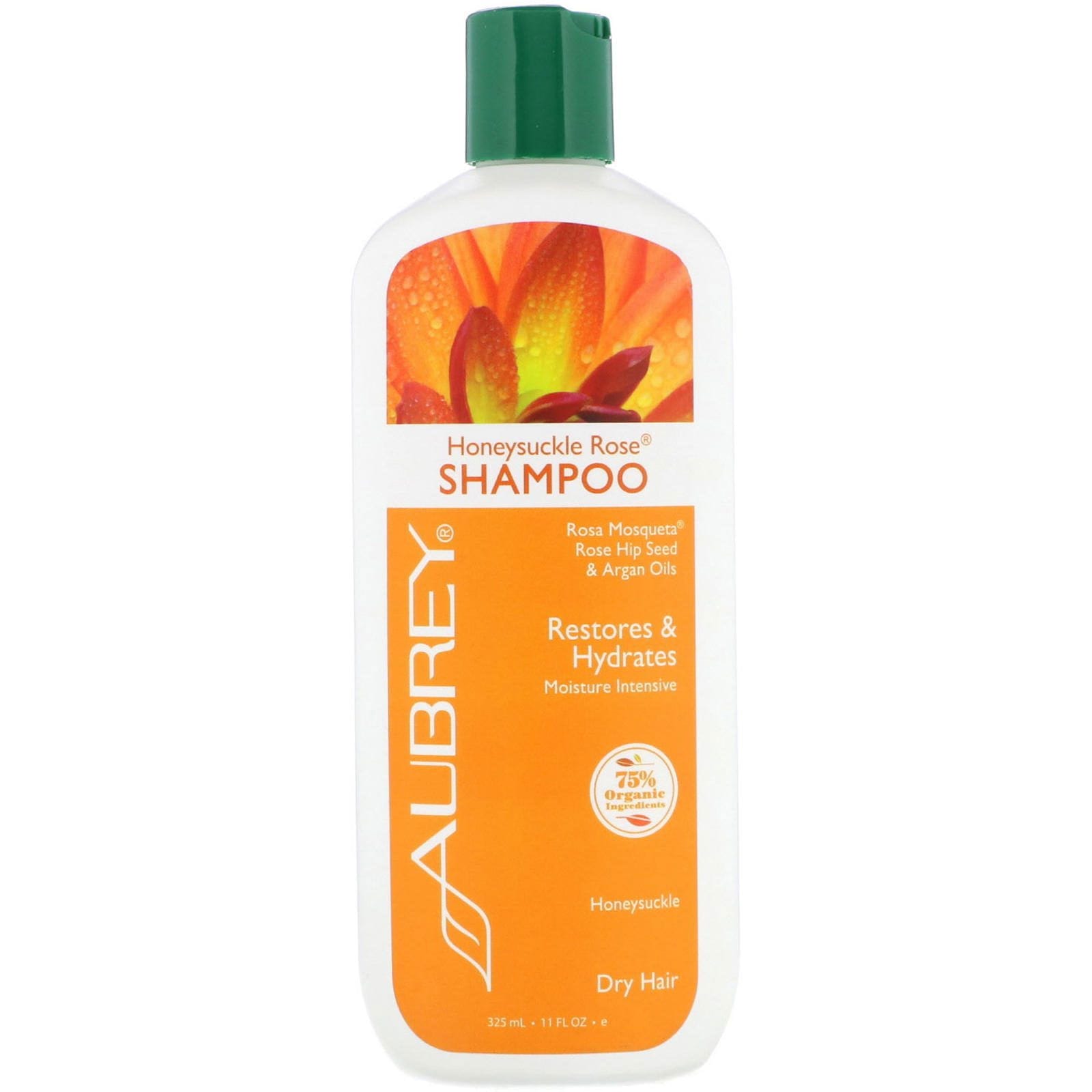 Aubrey Organics, Champú de Rosa Madreselva, Hidratación intensiva, seco, 11 fl oz (325 ml)