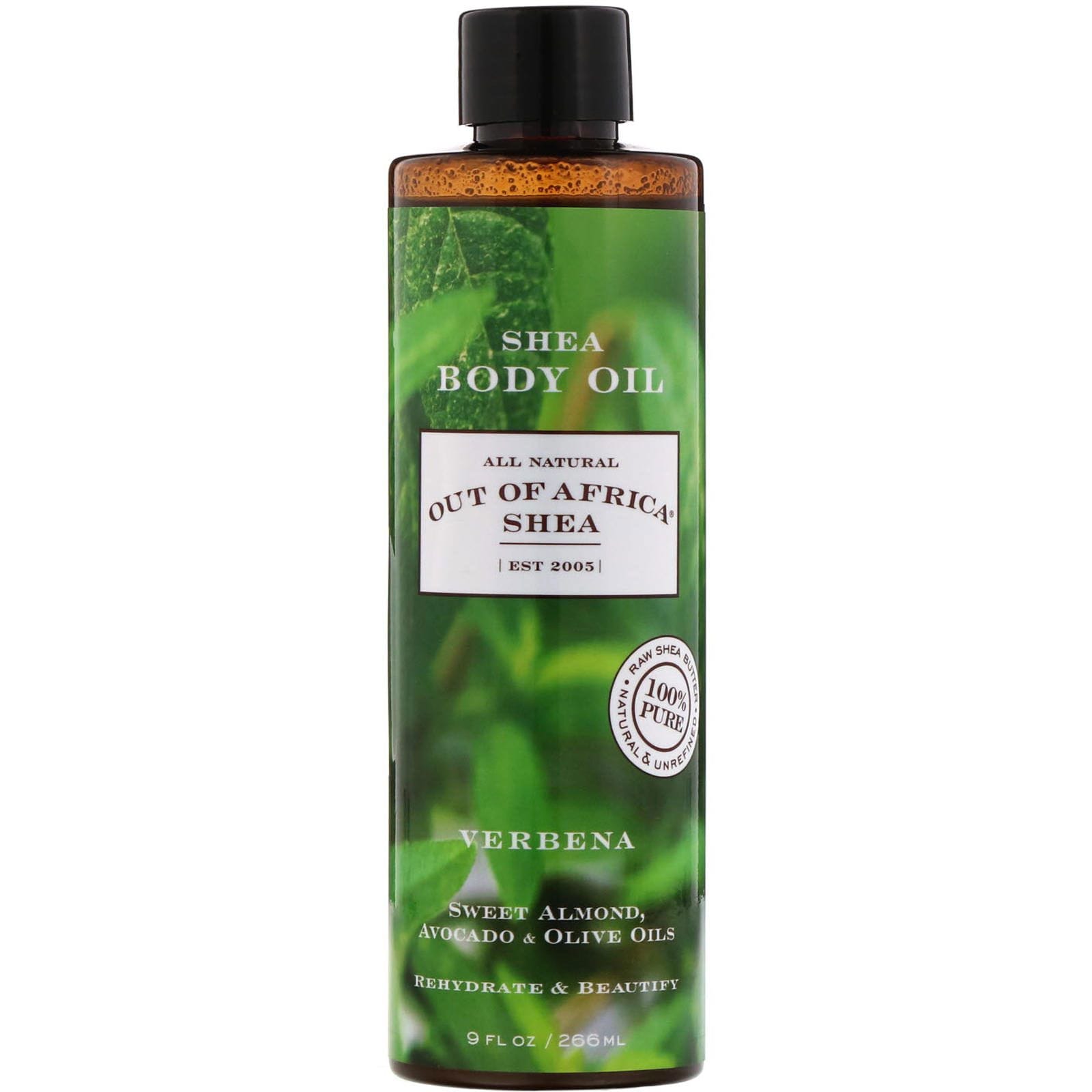 Out of Africa, Aceite de karité para el cuerpo, verbena, 9 fl. Oz (266 ml)