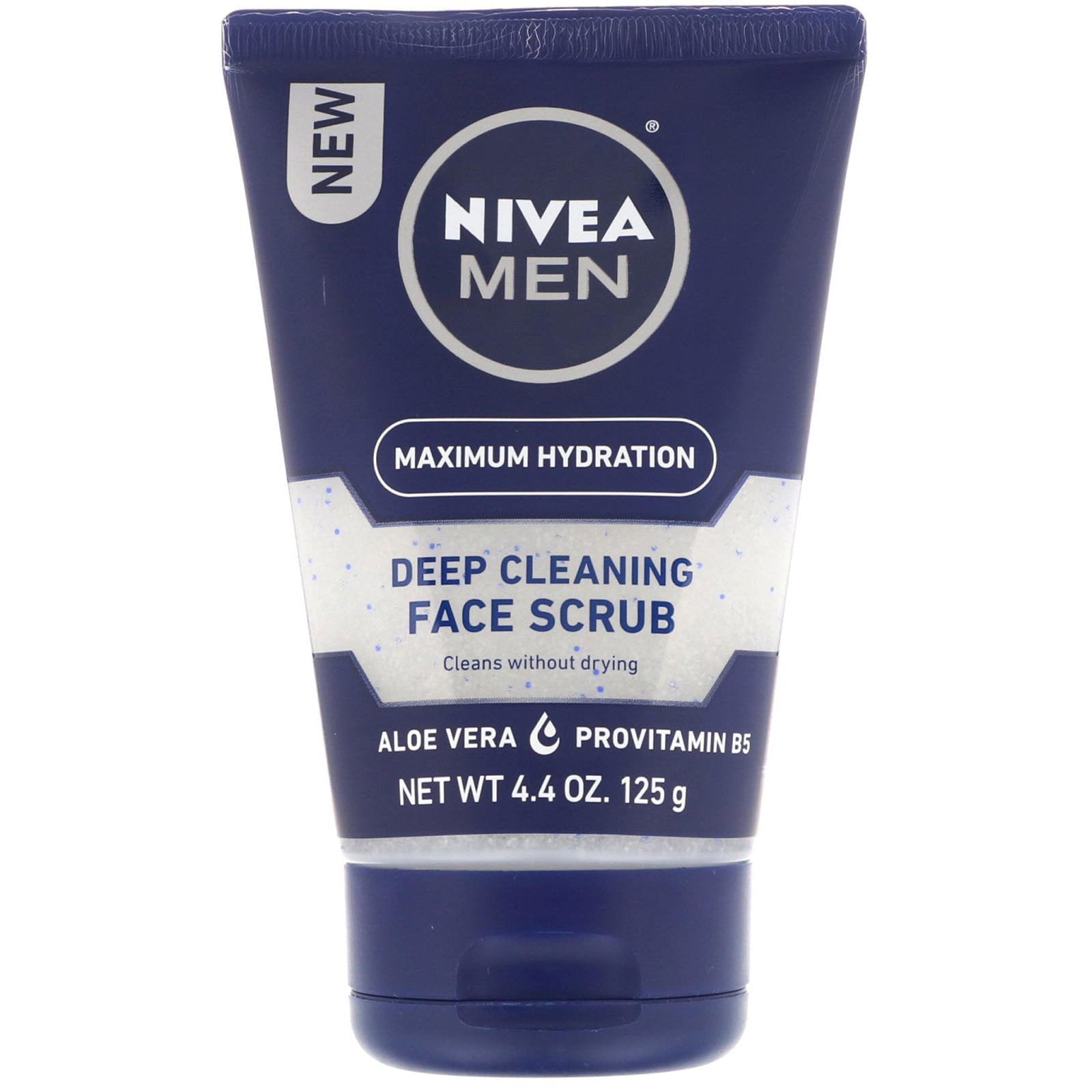 Nivea, Varones, exfoliante facial para limpieza profunda, original, 4.4 oz (125 g)