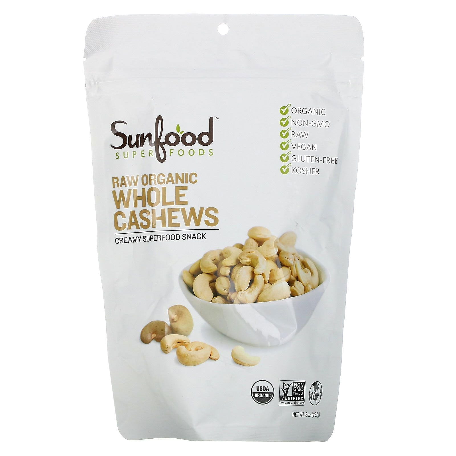 Sunfood, Anacrados Integrales Cremosos, 8 oz (227 g)